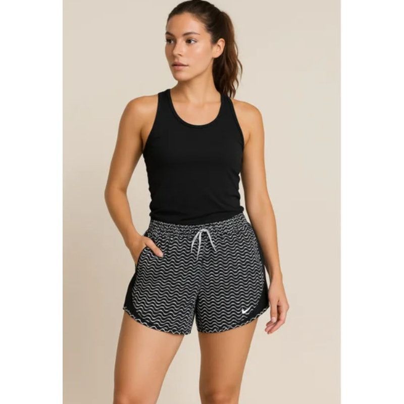 Nike Nike Dri-FIT Wave Print Running Shorts Black White Size S Size 24" / US 00 / IT 34 - 1 Thumbnail