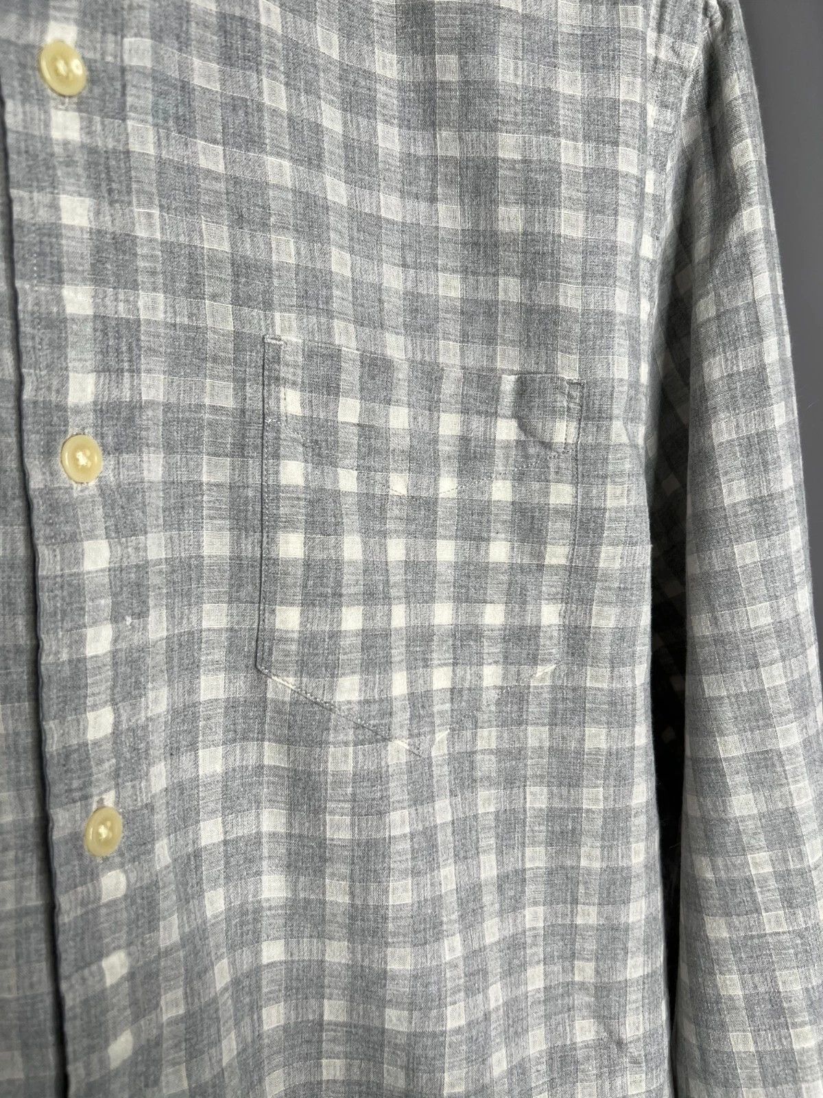 Allsaints ALLSAINTS Haku L/Slv Shirt Wool Linen Blend Plaid Japan Made Size US L / EU 52-54 / 3 - 9 Thumbnail
