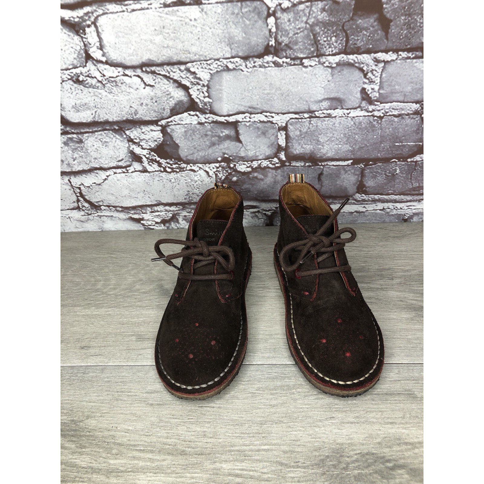 Paul Smith Paul Smith Junior Brown Suede Leather Chukka Lace Up Boots B Size US 10 / EU 43 - 18 Thumbnail