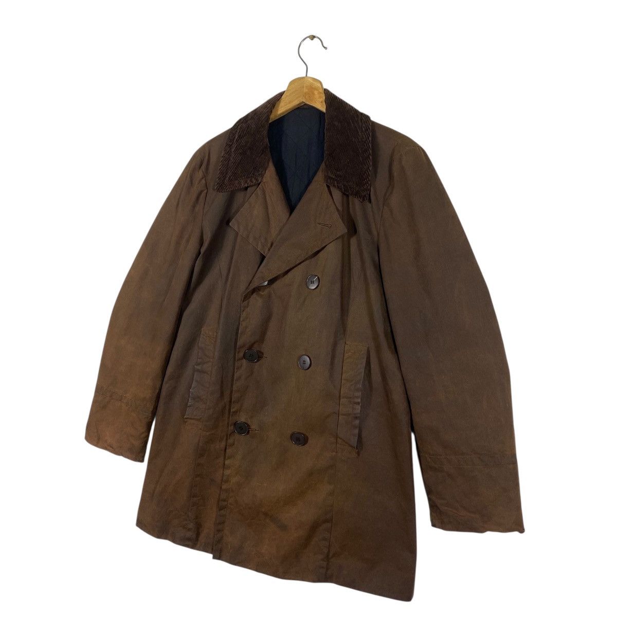 agnes b. Vintage Agnes B Homme Paris Double Breasted Wexed Jacket Size US M / EU 48-50 / 2 - 2 Thumbnail