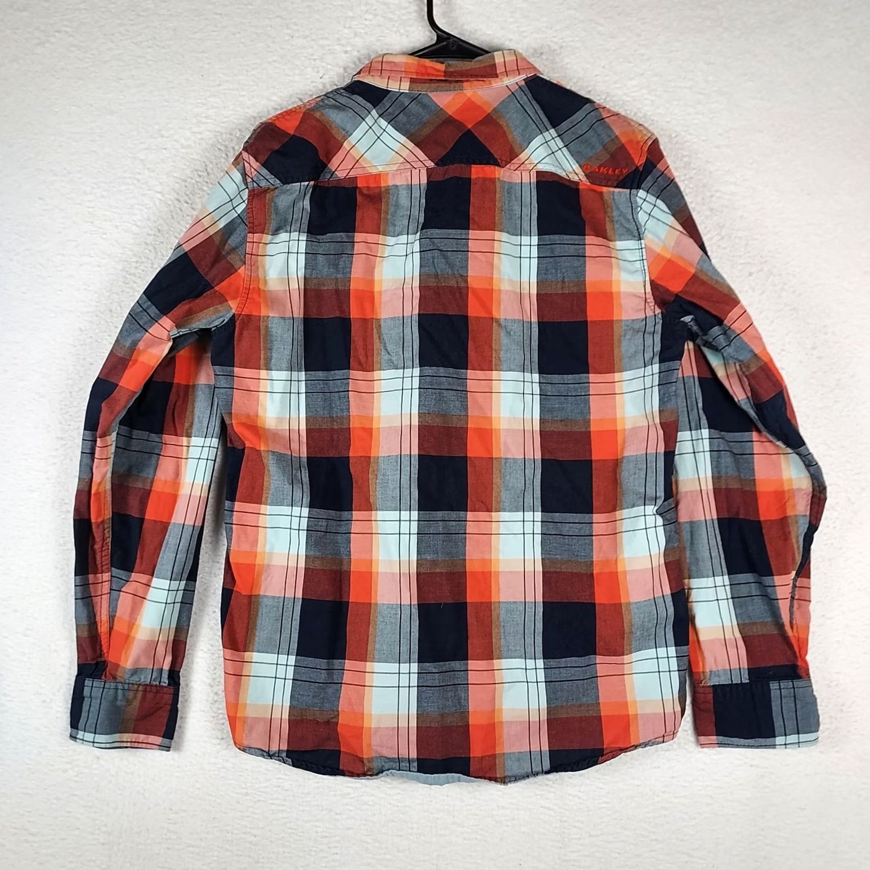 Oakley Oakley Plaid Flannel Shirt Men’s S Orange Grey Blue Casual Long Sleeve Size US S / EU 44-46 / 1 - 2 Thumbnail