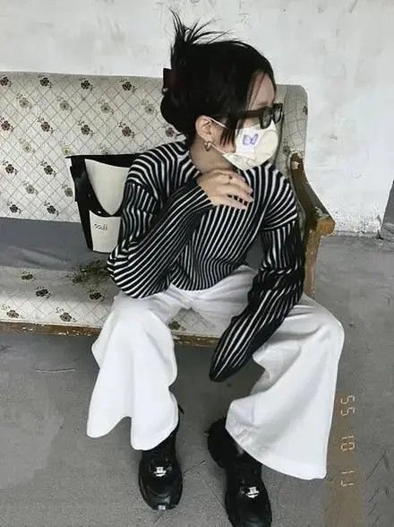 Japanese Brand Women's striped long sleeve Size M / US 6-8 / IT 42-44 - 2 Thumbnail