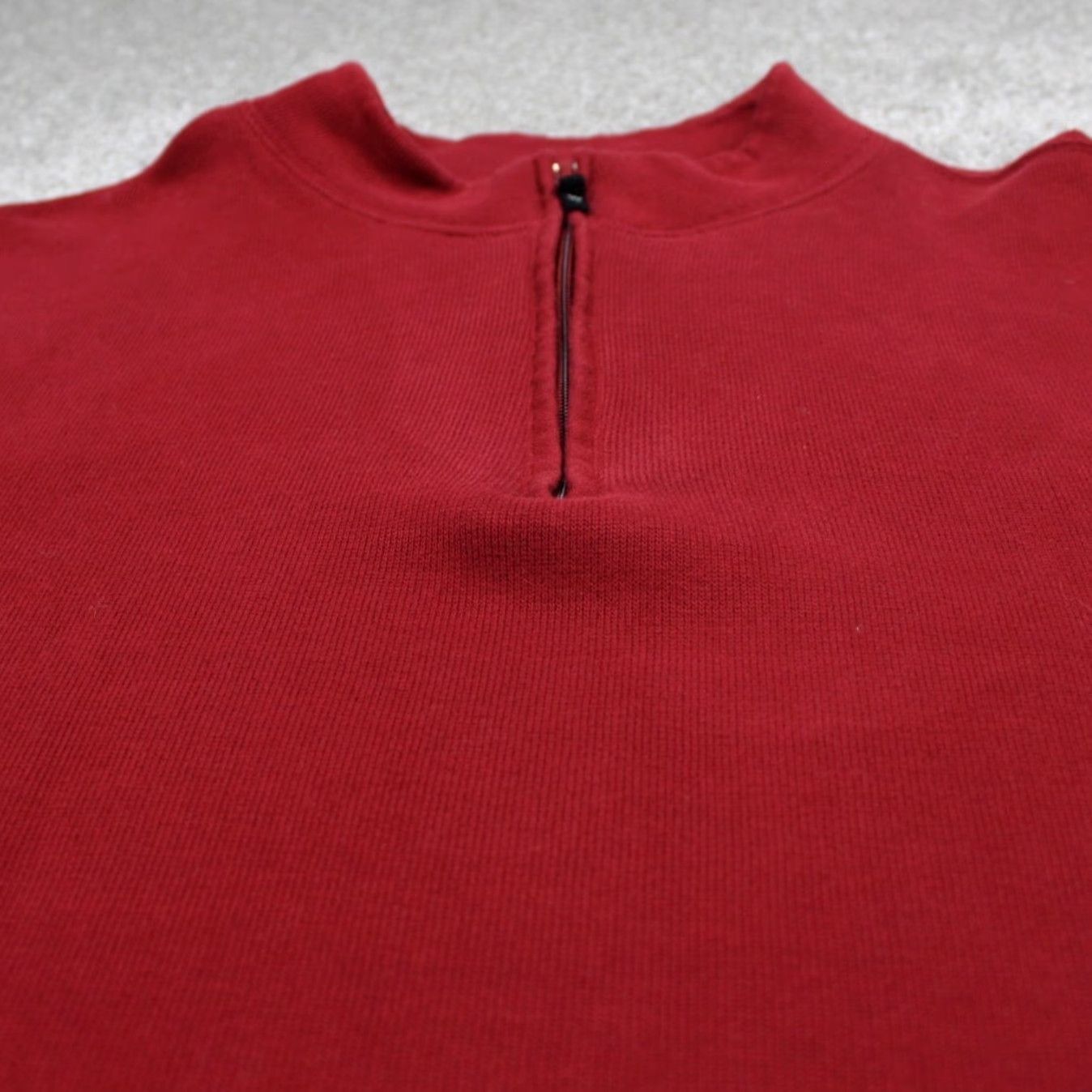 Vintage Woolrich Sweatshirt Mens XL Red 1/4 Zip Cotton L/S Pullover Sweater Q Zip Size US XL / EU 56 / 4 - 4 Thumbnail