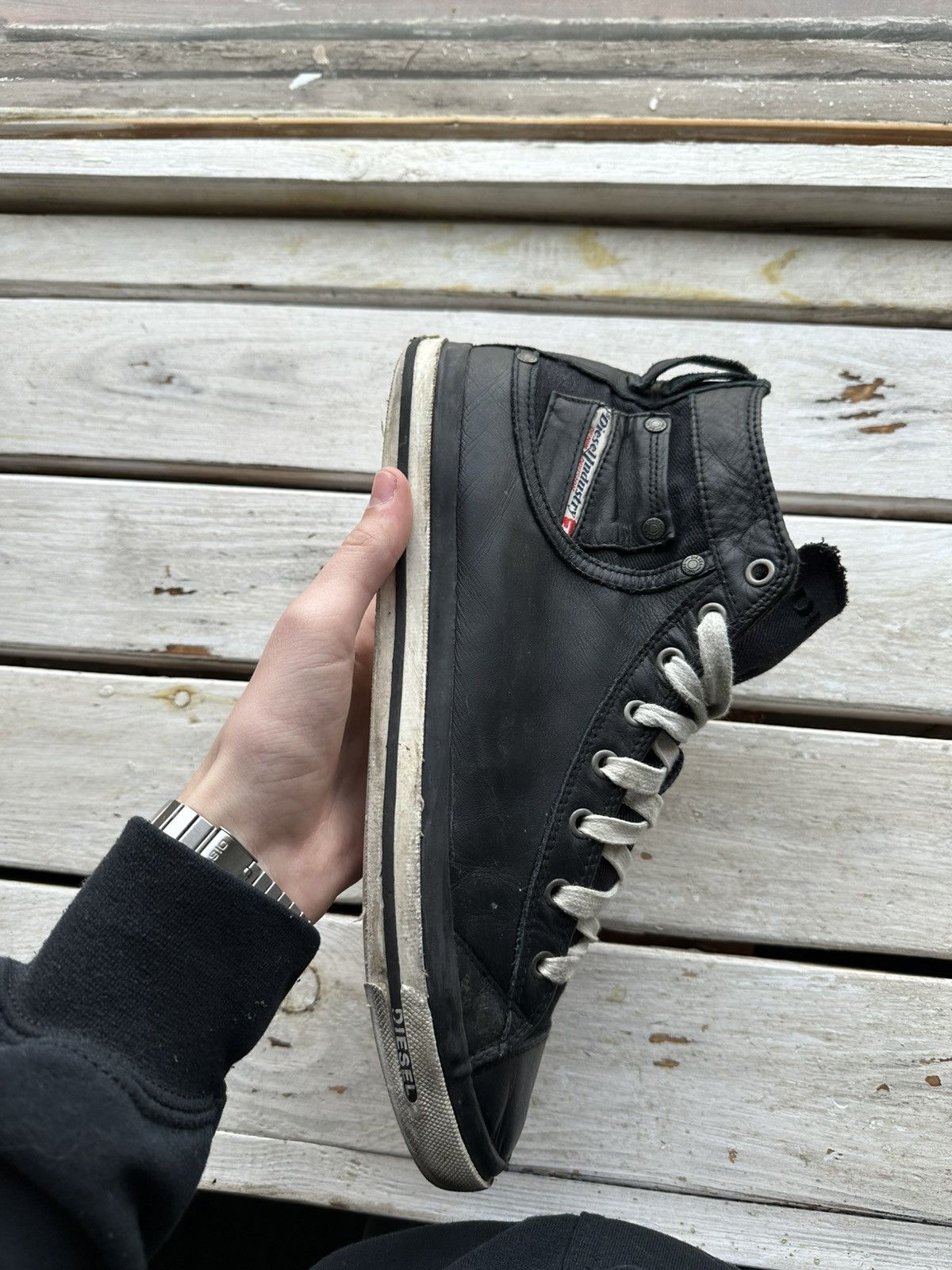 Diesel 🚨DIESEL AVANT GARDE SHOES LEATHER SNEAKERS IFSIXWASNINE Size US 12 / EU 45 - 2 Thumbnail