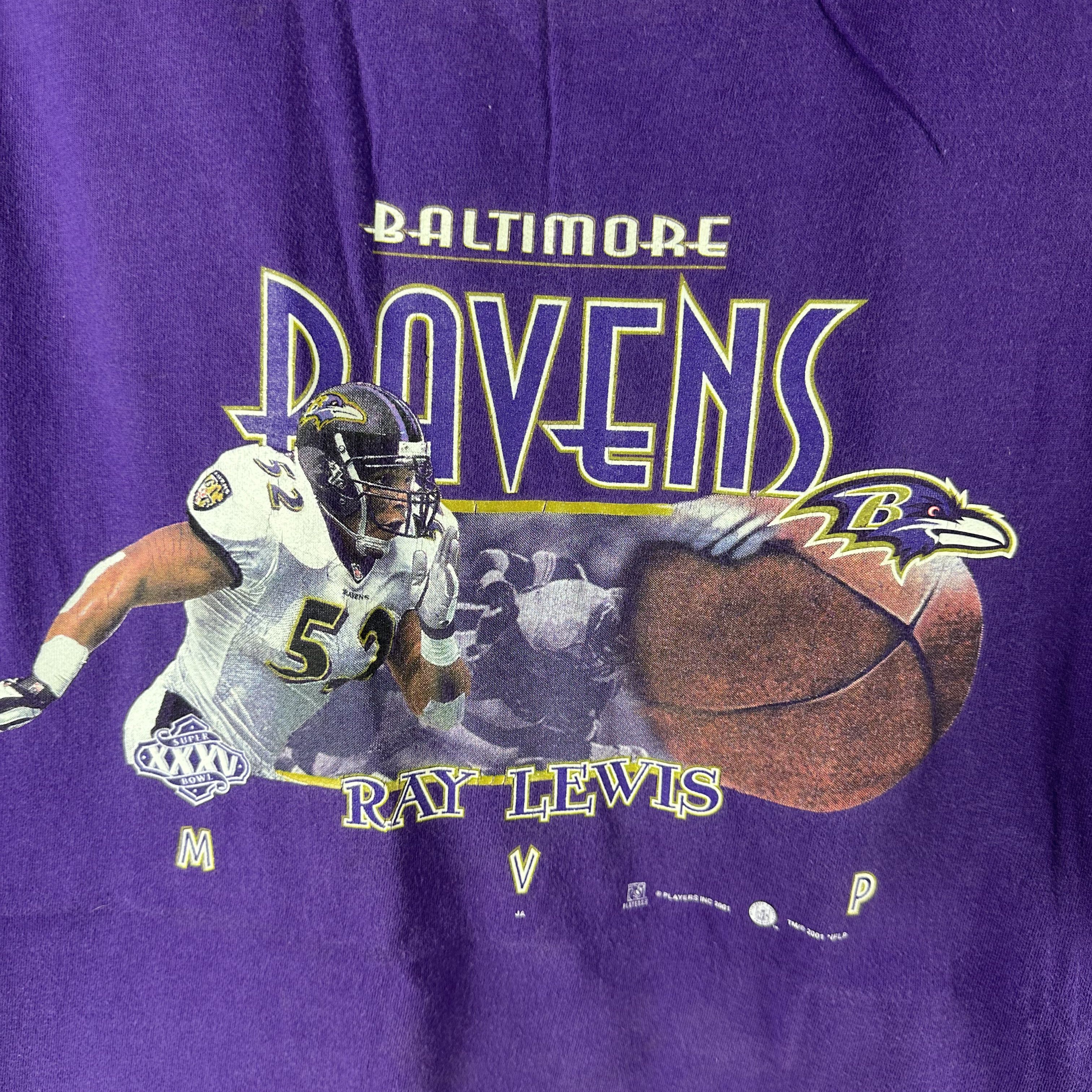 Vintage Vintage 2001 Ray Lewis Baltimore Ravens NFL Graphic T-shirt Size US L / EU 52-54 / 3 - 2 Thumbnail