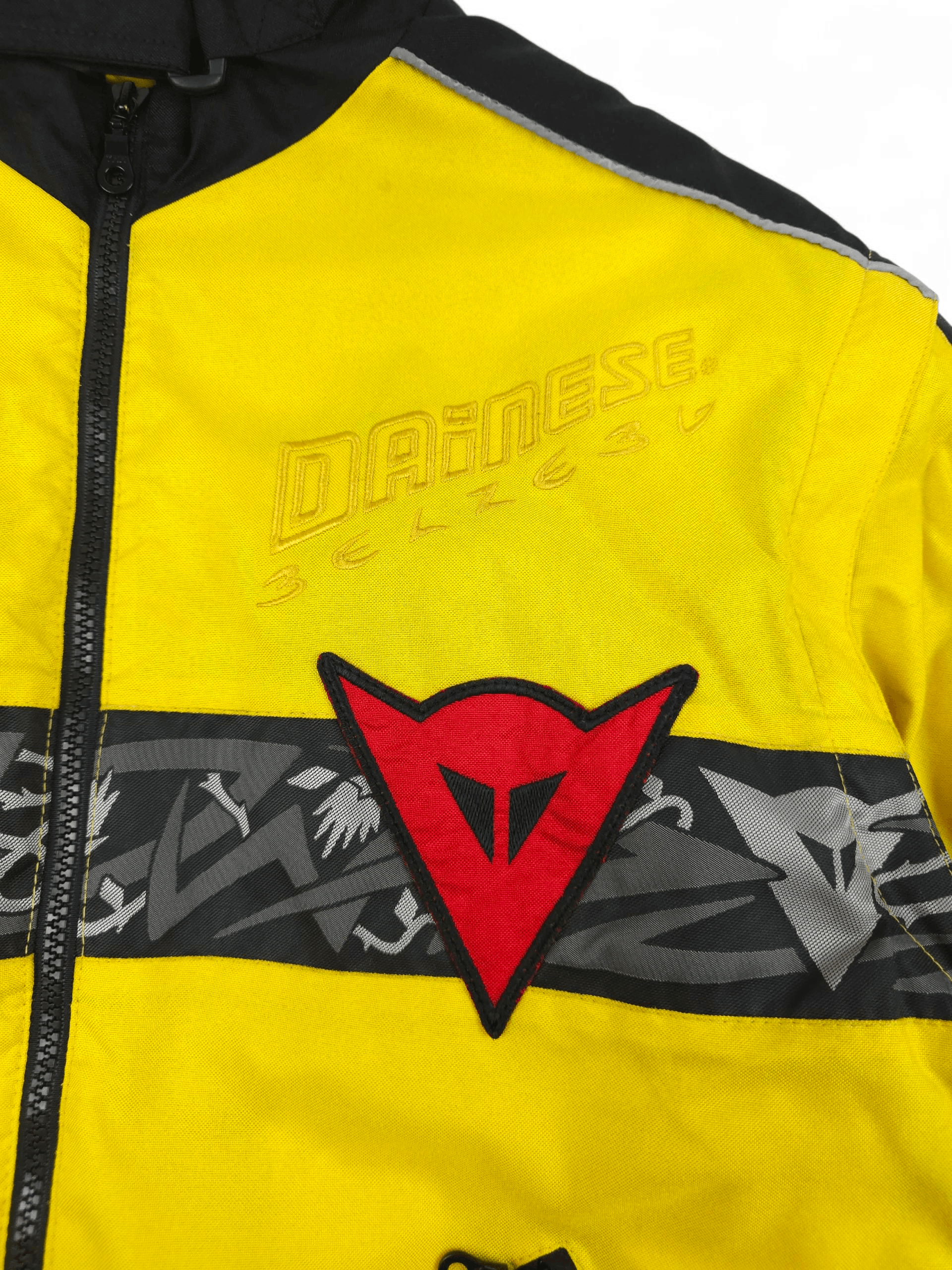 Dainese 💎 Vintage Dainese Belzebu Yellow Biker Moto Jacket Y2K Size US L / EU 52-54 / 3 - 3 Thumbnail