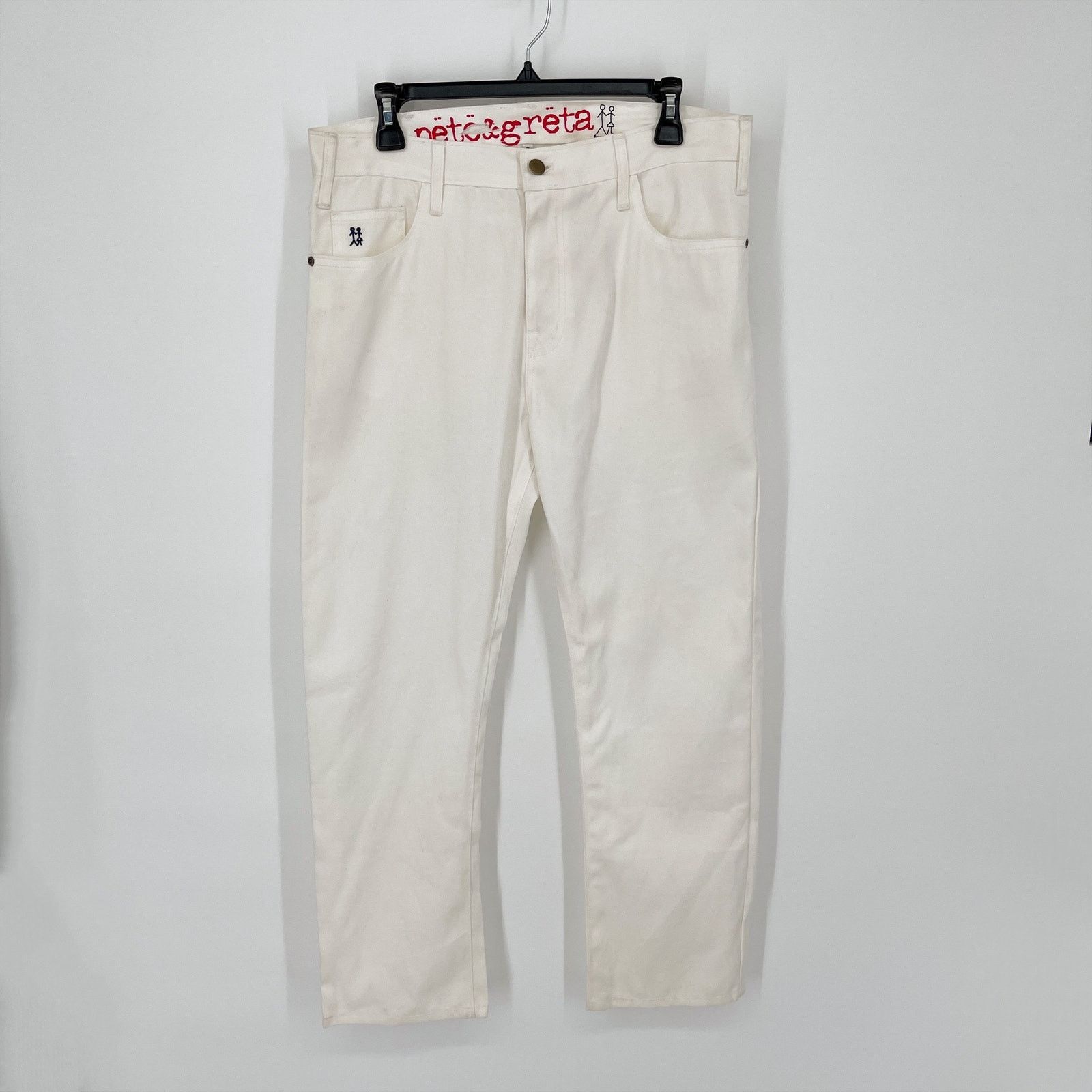 image of Pete & Greta By Johnny Was Cotton Jeans New Size S Off White, Women's