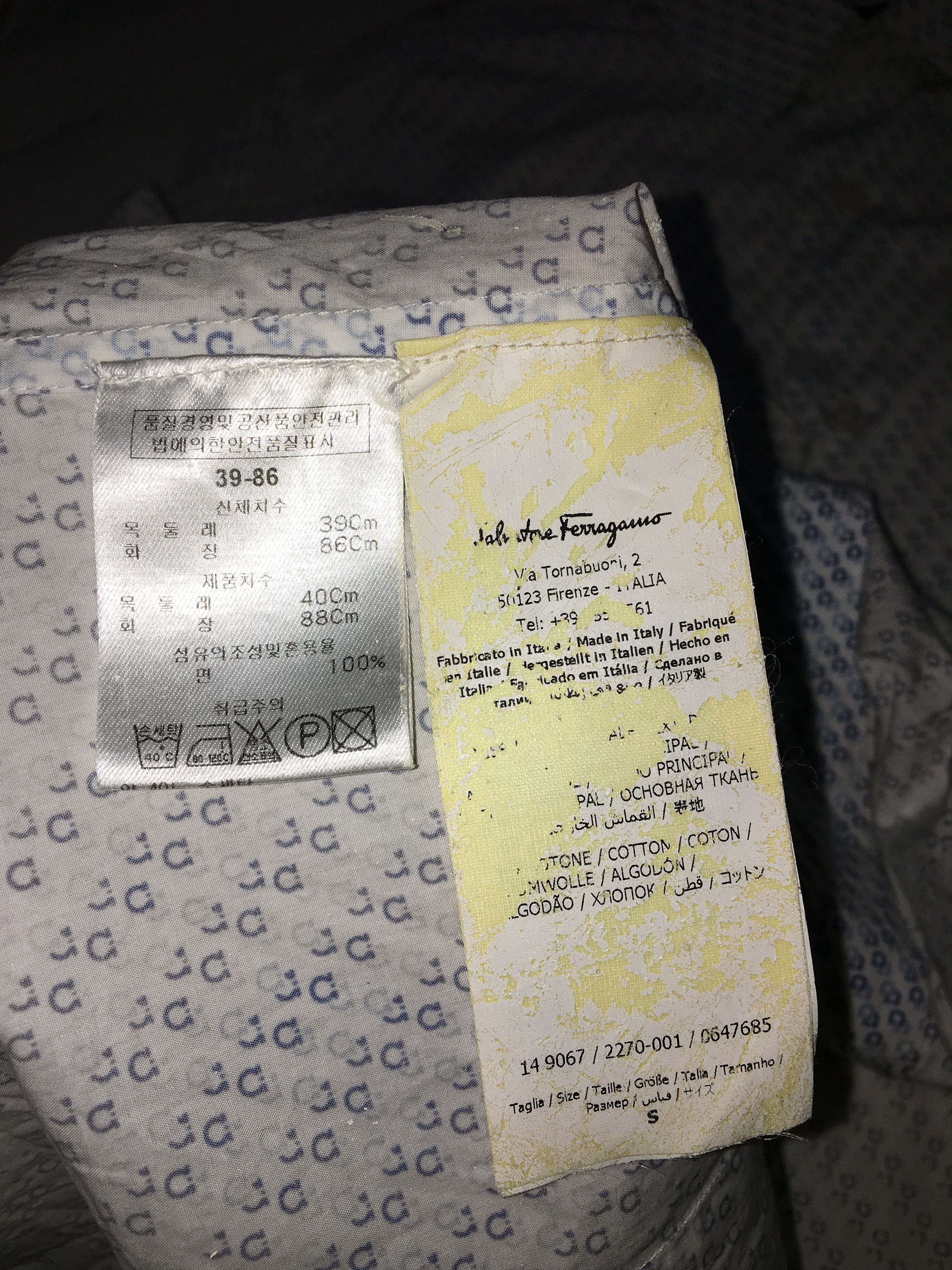 Designer Salvatore Ferragamo Button Ups Size US S / EU 44-46 / 1 - 9 Thumbnail