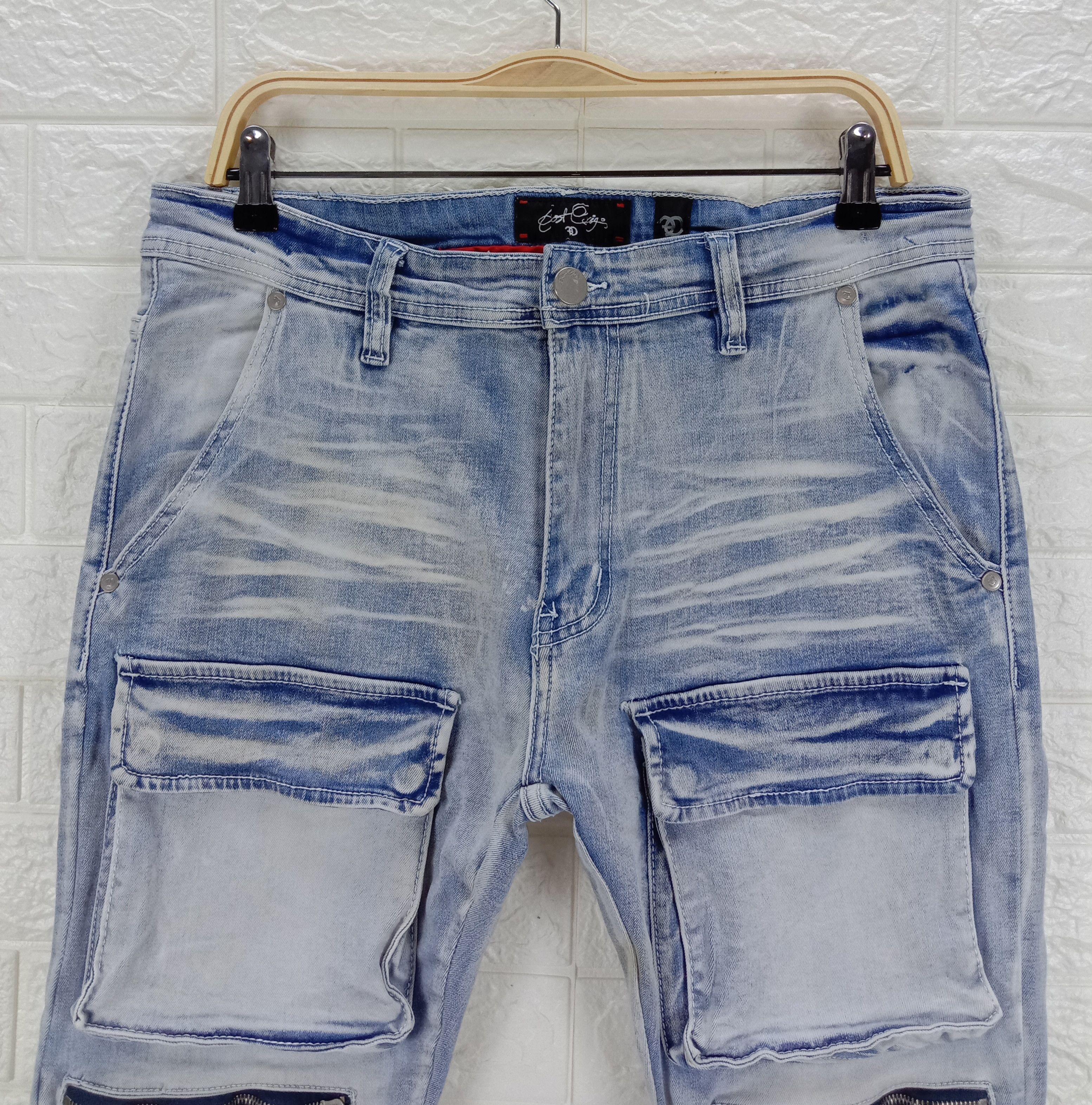 If Six Was Nine Vintage Japanese Bondage Multi Pocket Cargo Jeans Size US 34 / EU 50 - 2 Thumbnail