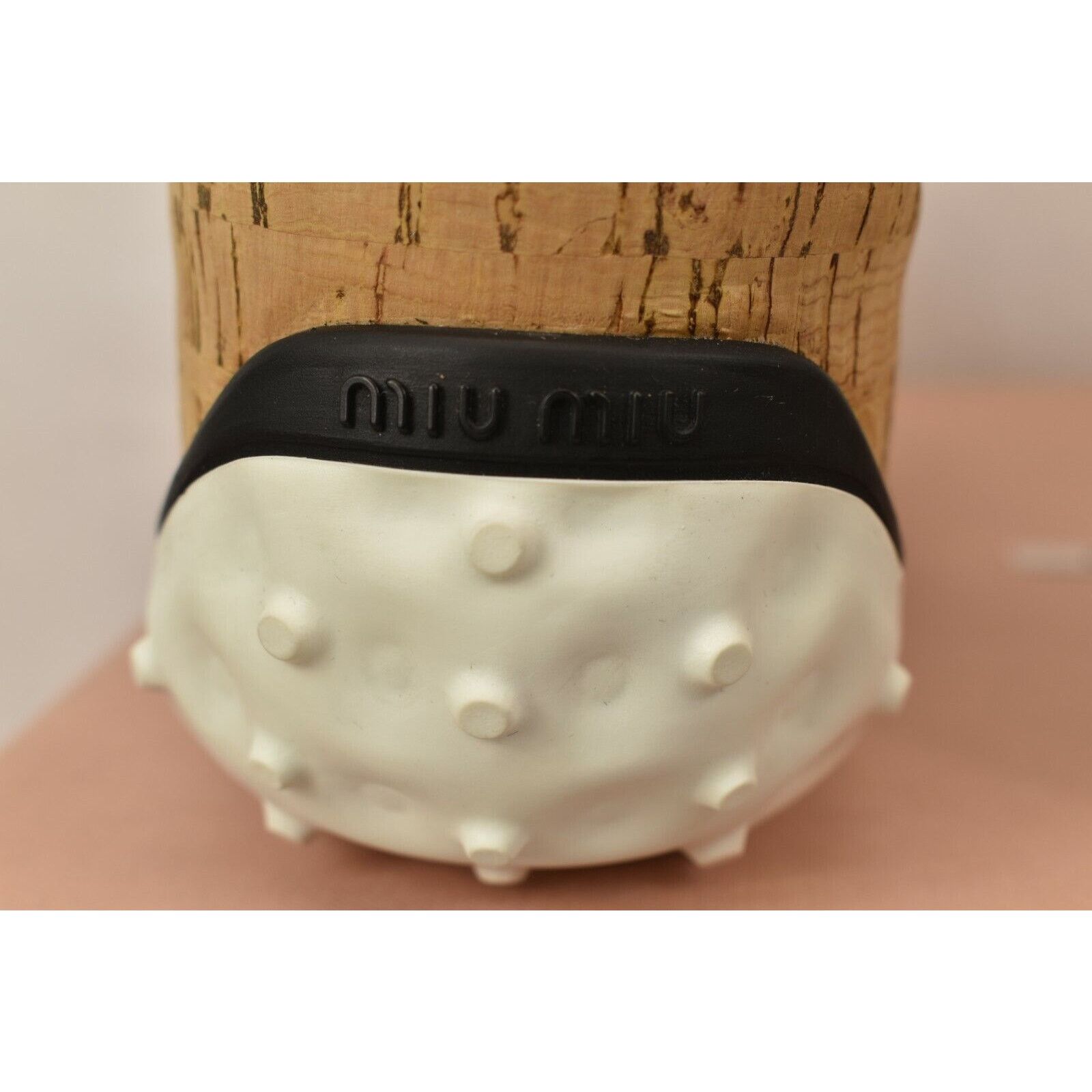 Miu Miu 5E281A SILVER PATENT LEATHER CORK PLATFORM SNEAKERS 40.5 Size US 10.5 / IT 40.5 - 5 Thumbnail