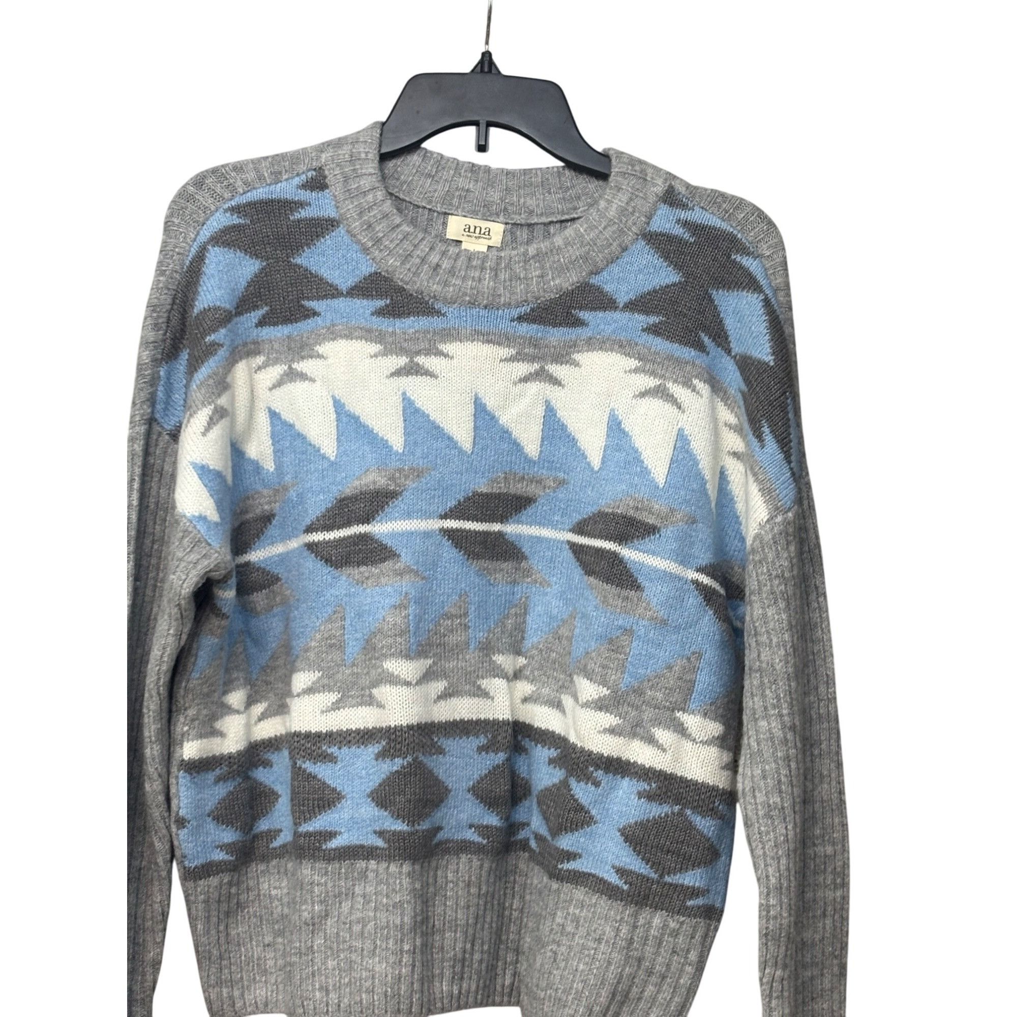 Other a.n.a. Women’s Nordic Pattern Crew Neck, Mixed Stitch sweat Size L / US 10 / IT 46 - 5 Thumbnail