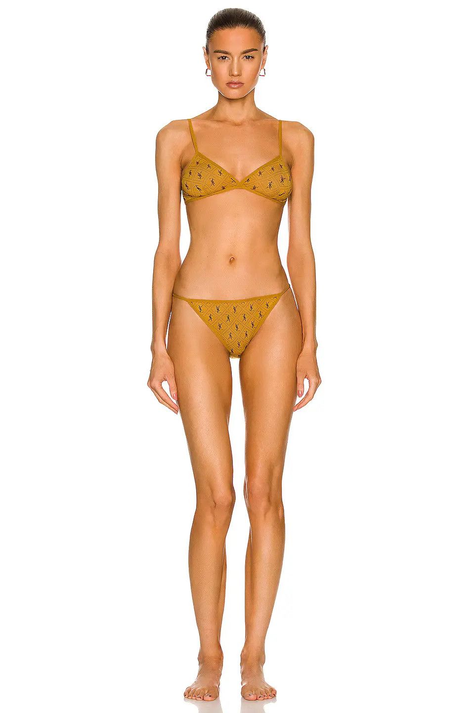 Saint Laurent Paris o1b1hav111124 Size: XL / Cassandre Panties Jersey Jaune Noir Size ONE SIZE - 7 Thumbnail