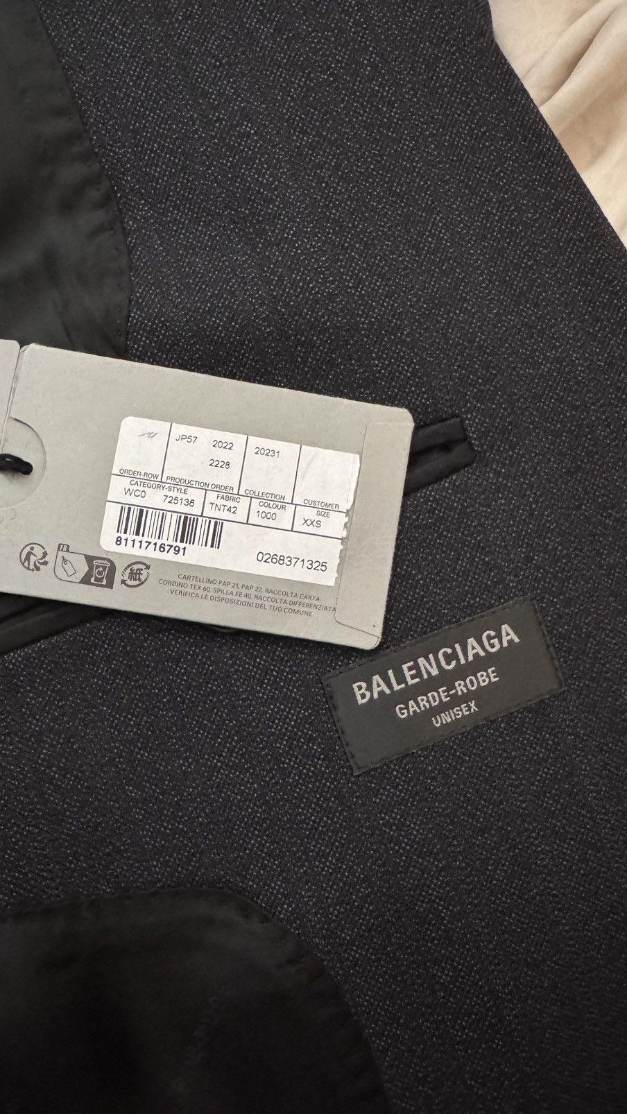 Balenciaga Balenciaga Garde Robe Wool Blazer Size 44S - 10 Thumbnail