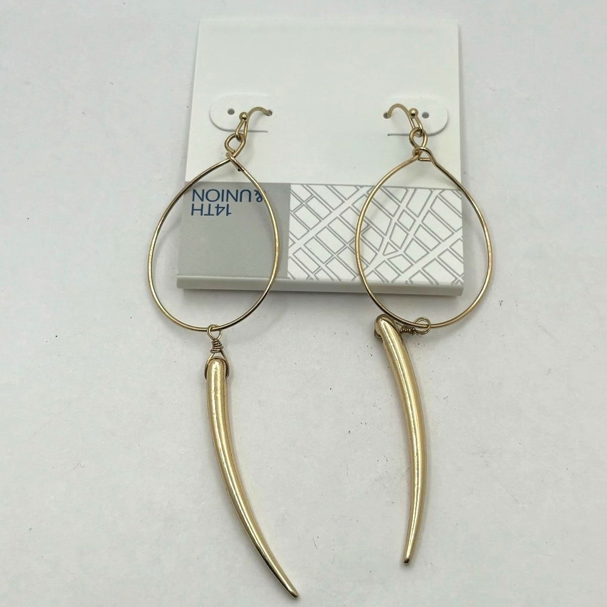 Other Gold Horn Drop Earrings Size ONE SIZE - 2 Thumbnail