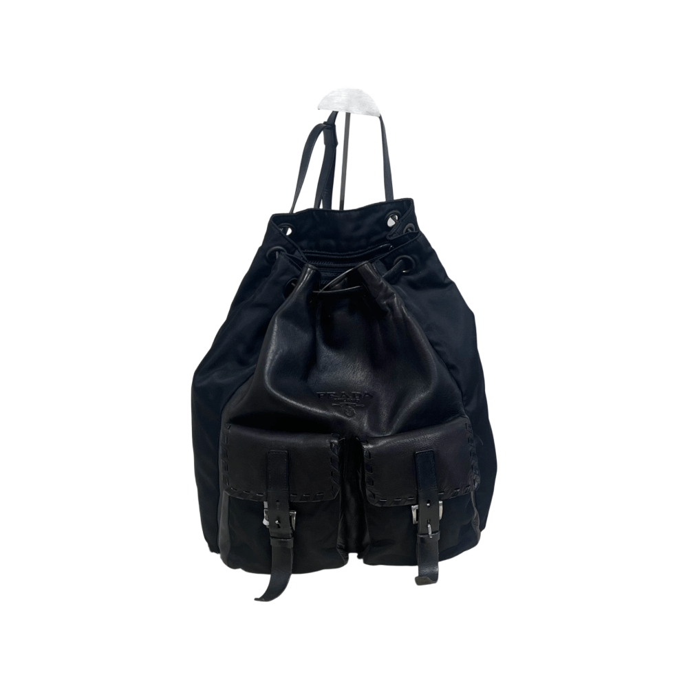 Prada Prada Vintage Leather Nylon Backpack One Size Size ONE SIZE - 1 Thumbnail