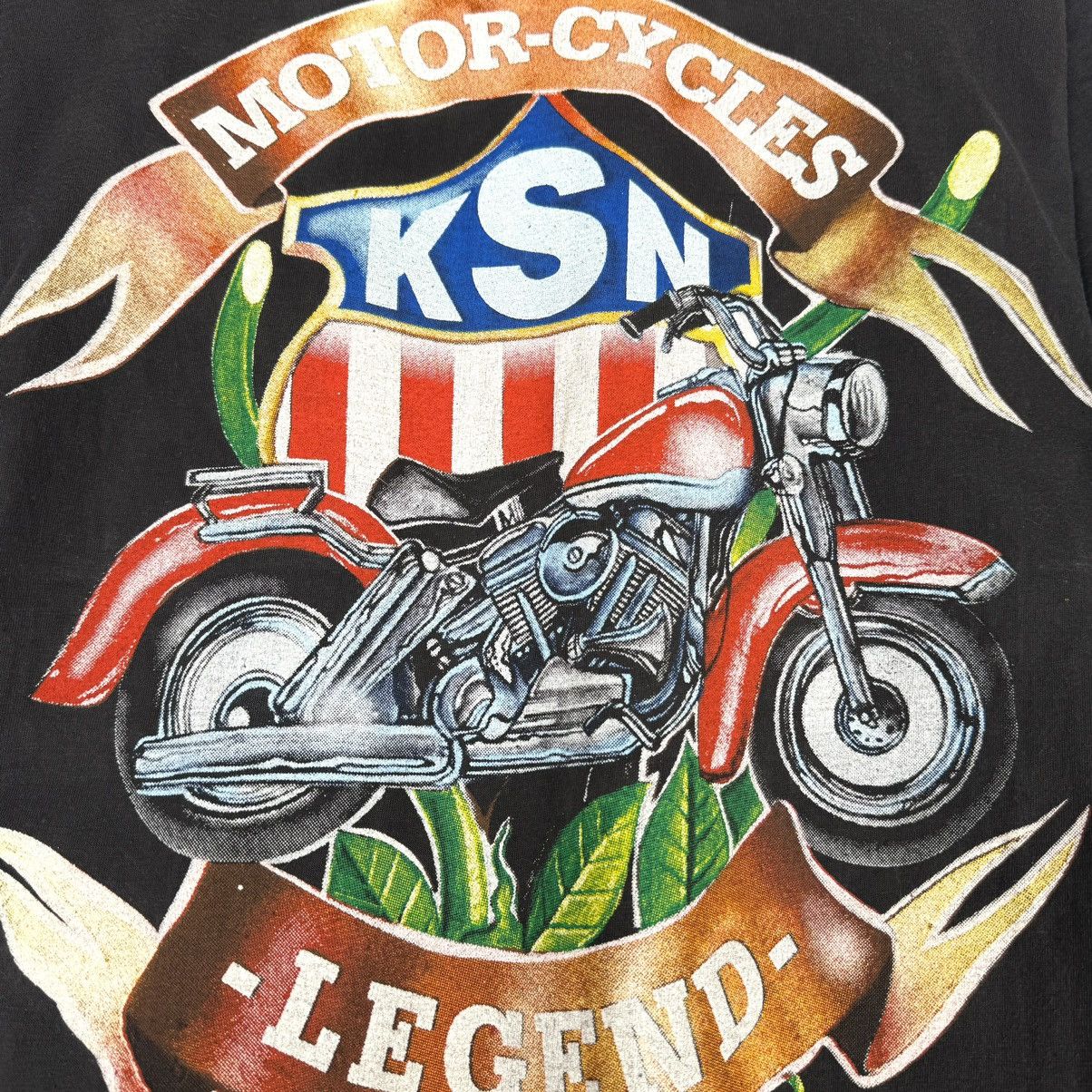 Harley Davidson Vintage 90s The South Valley KSN Motorcycles Faded T Shirt Size US L / EU 52-54 / 3 - 6 Thumbnail