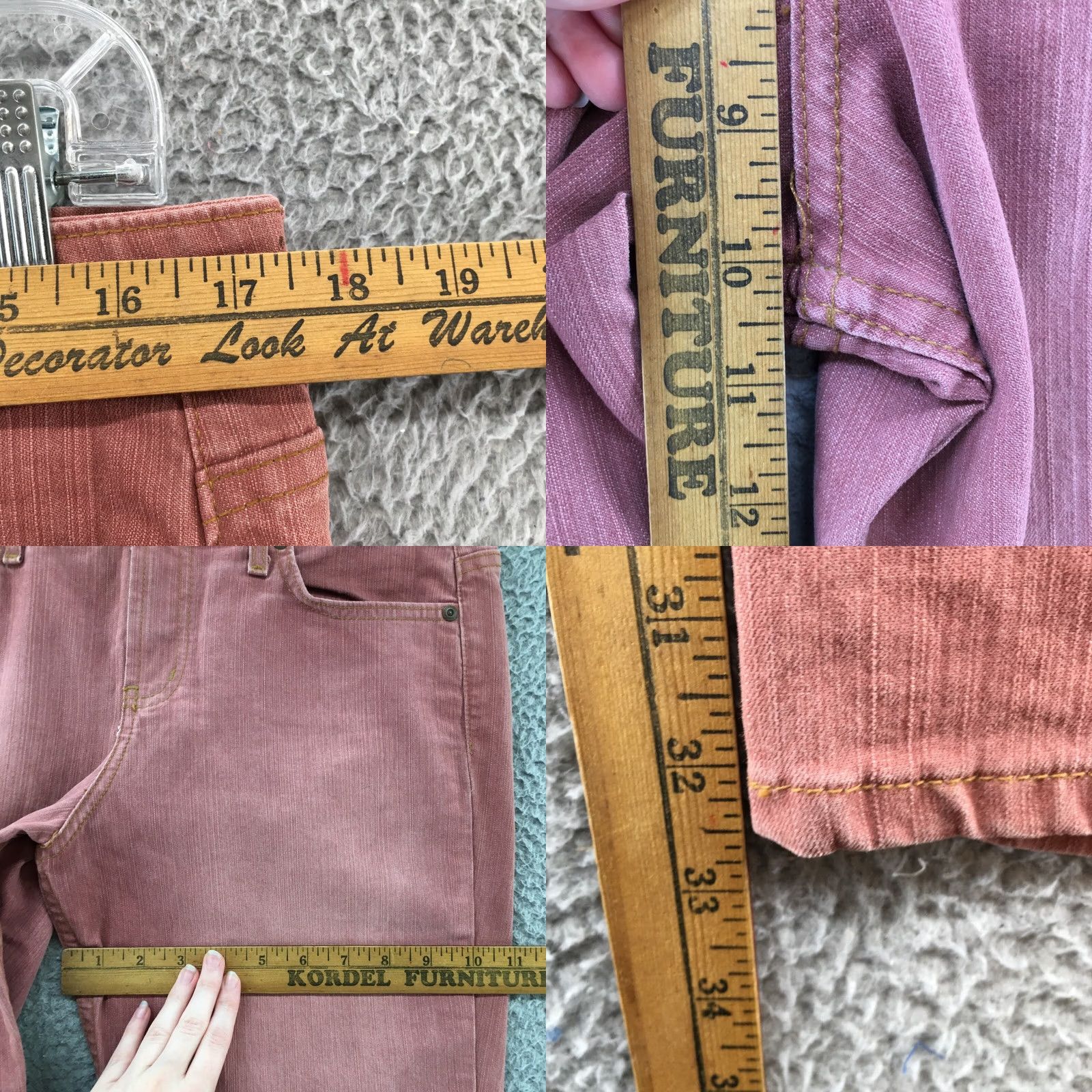 Mossimo Mossimo Red Stretch Flared Jeans Womens 13 Cotton Blend Zip Fly 5-Pocket Size 34" / US 12 / IT 48 - 8 Thumbnail