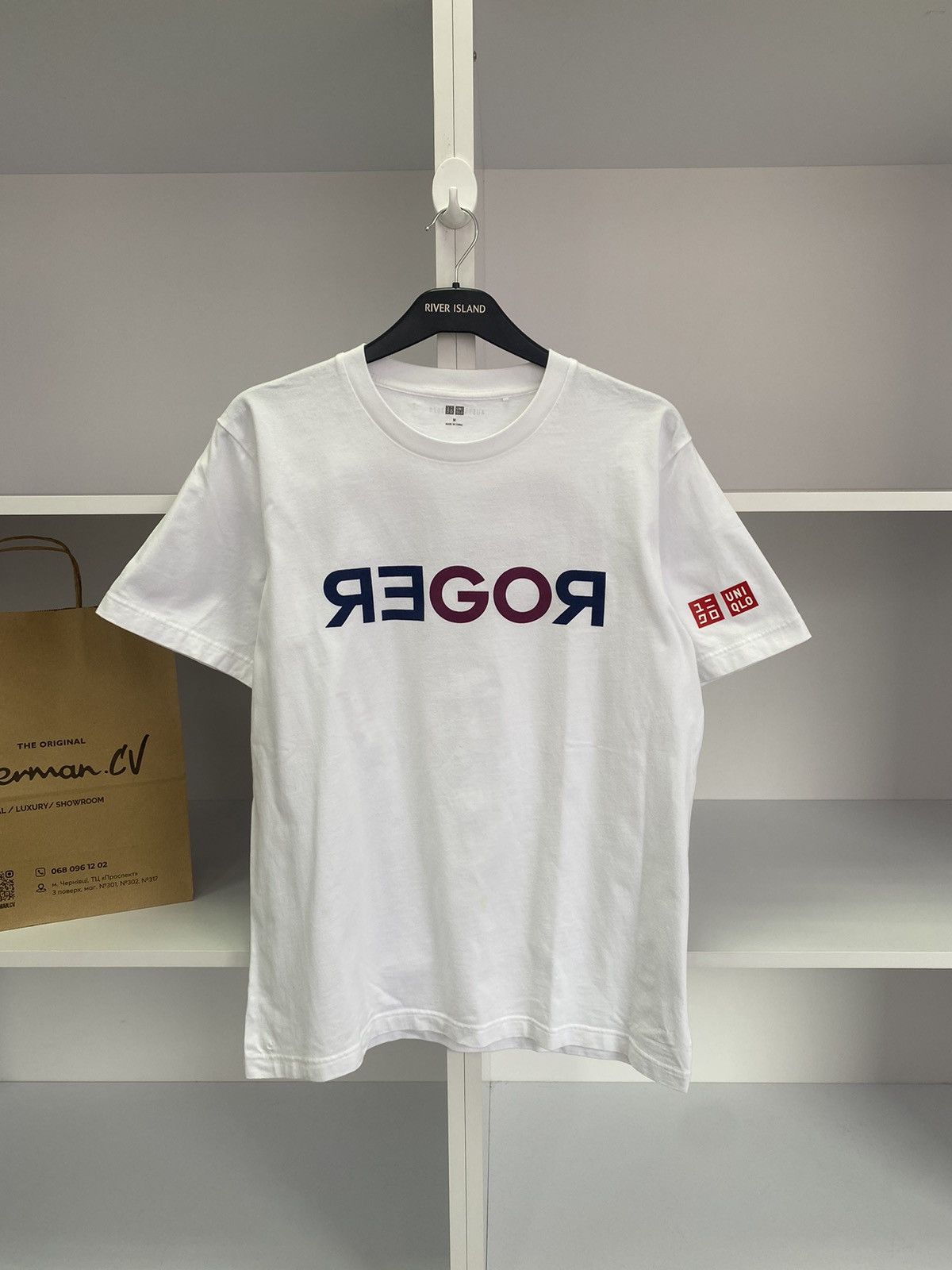 Uniqlo × Vintage Uniqlo Roger Federer ROGER Tennis T-Shirt Short Sleeve Tee Size US M / EU 48-50 / 2 - 2 Thumbnail