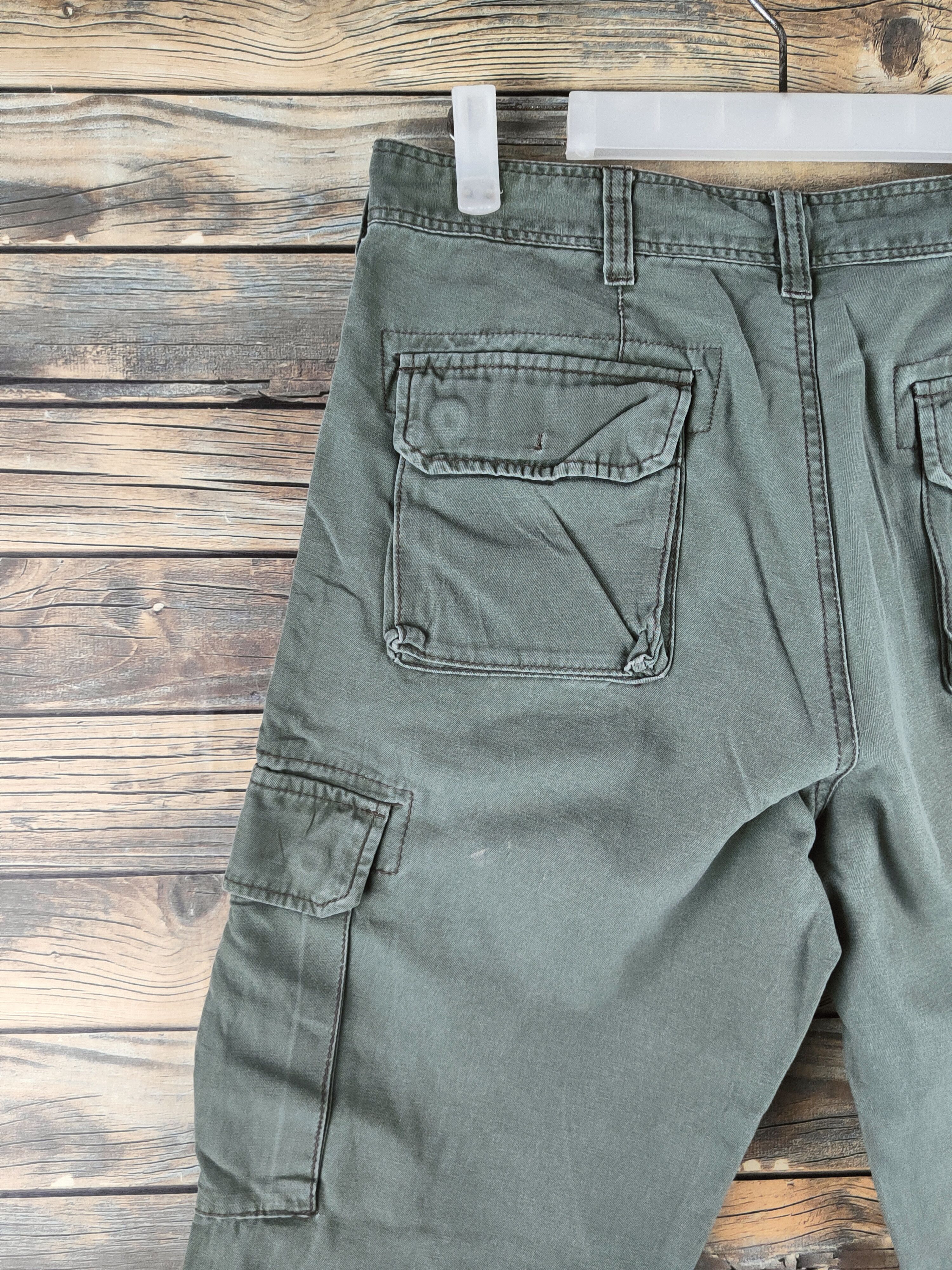 Japanese Brand DLL Panaspur Green Multipocket Cargo Pants #46-222 Size US 30 / EU 46 - 8 Thumbnail