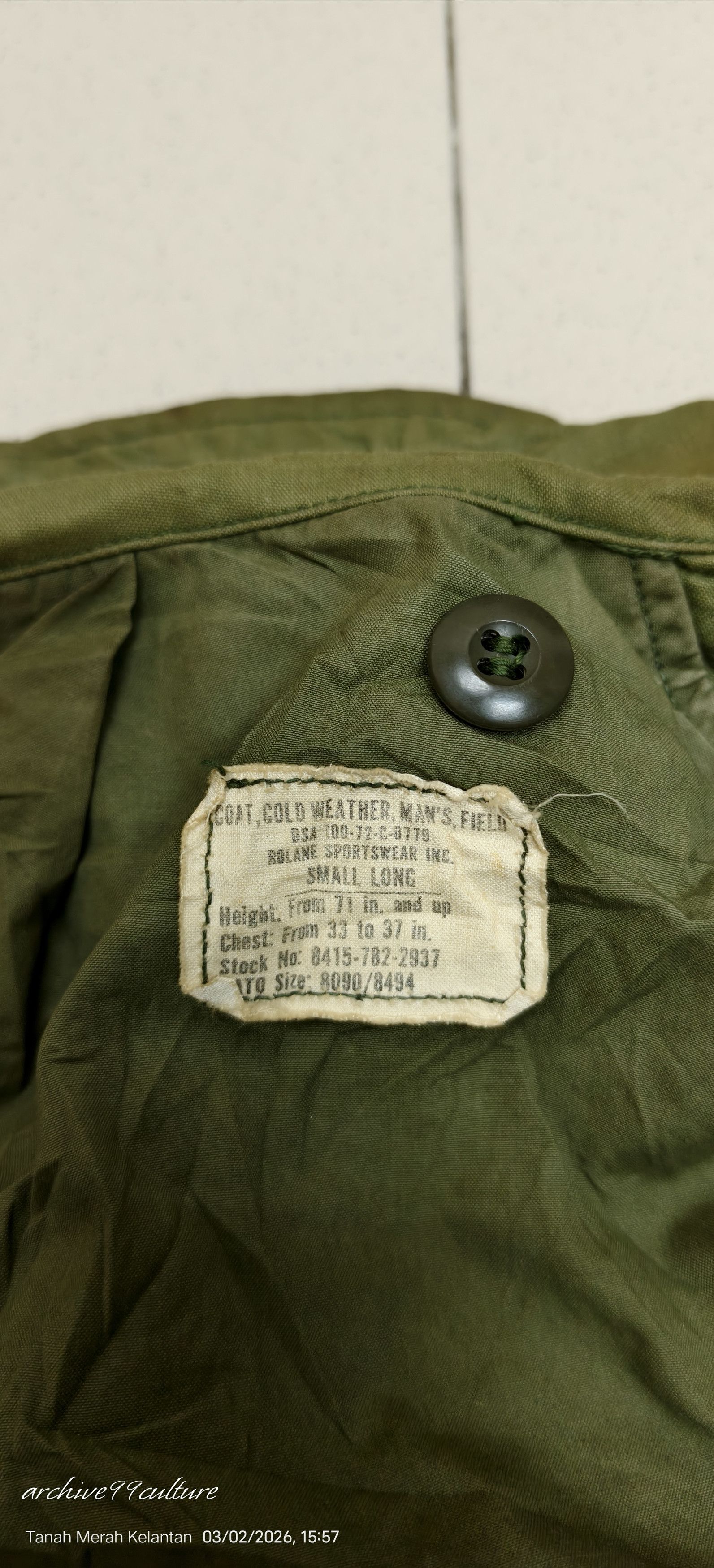 Vintage Vintage 1972 US Army M-65 Field Jacket Rolane Sportswear Size US S / EU 44-46 / 1 - 9 Thumbnail