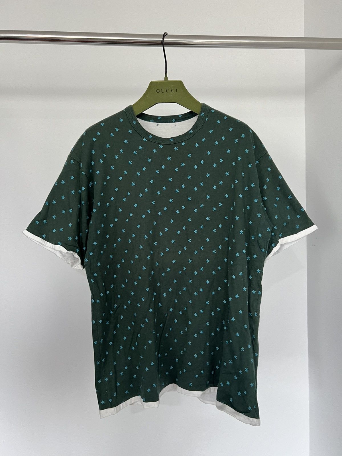image of Comme Des Garcons Homme x Vintage Comme Des Garçons Homme Double Layer Tee Vintage in Pine Green (S