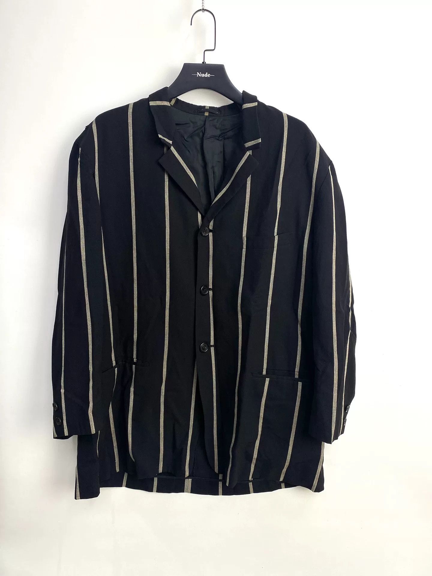 Yohji Yamamoto Yohji Yamamoto Striped Wool Jacket Size US M / EU 48-50 / 2 - 1 Thumbnail