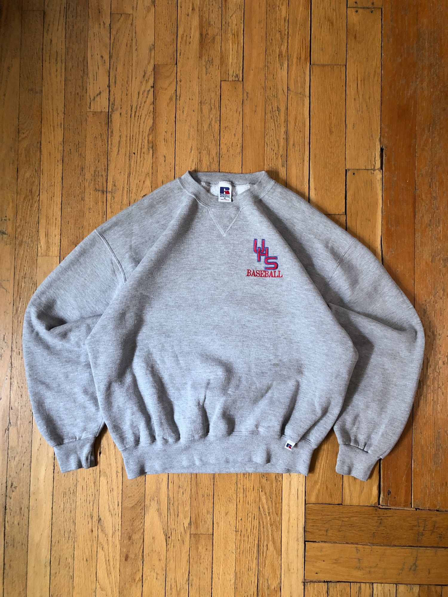 Russell Athletic × Vintage 90s Boxy UHS Baseball Russell Athletic Sweatshirt Size US XL / EU 56 / 4 - 2 Thumbnail