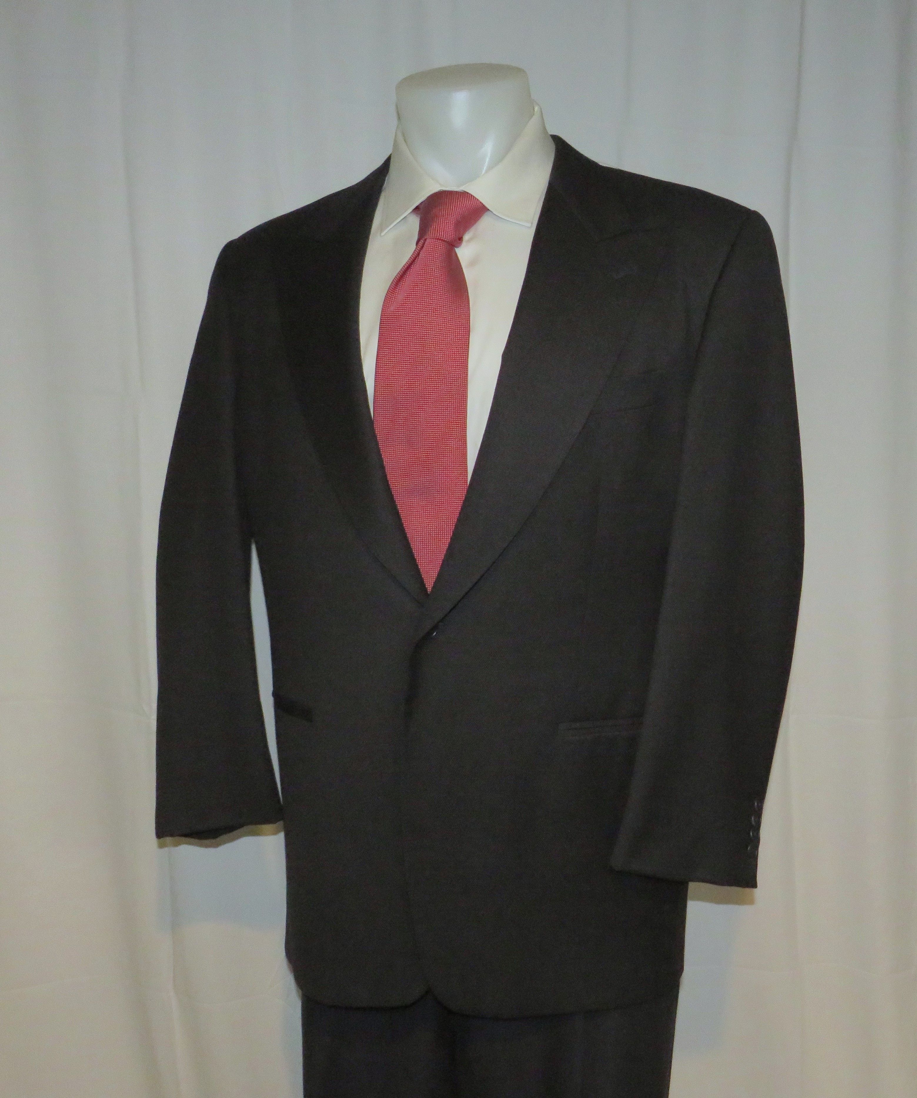 Joseph Abboud Black Label Vintage Peak Lapel One Button Suit 42R Size 42R - 8 Thumbnail