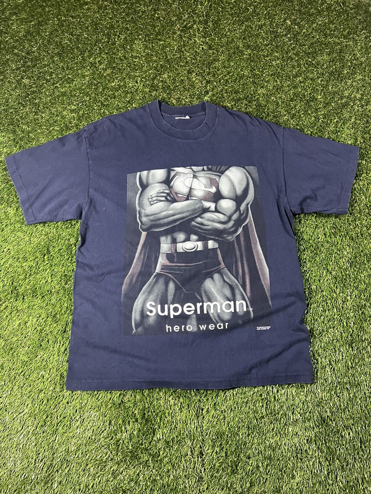 DC Comics Vintage 90s Superman Man of Steel Hero Wear Comics Fun Tee Size US XL / EU 56 / 4 - 1 Thumbnail