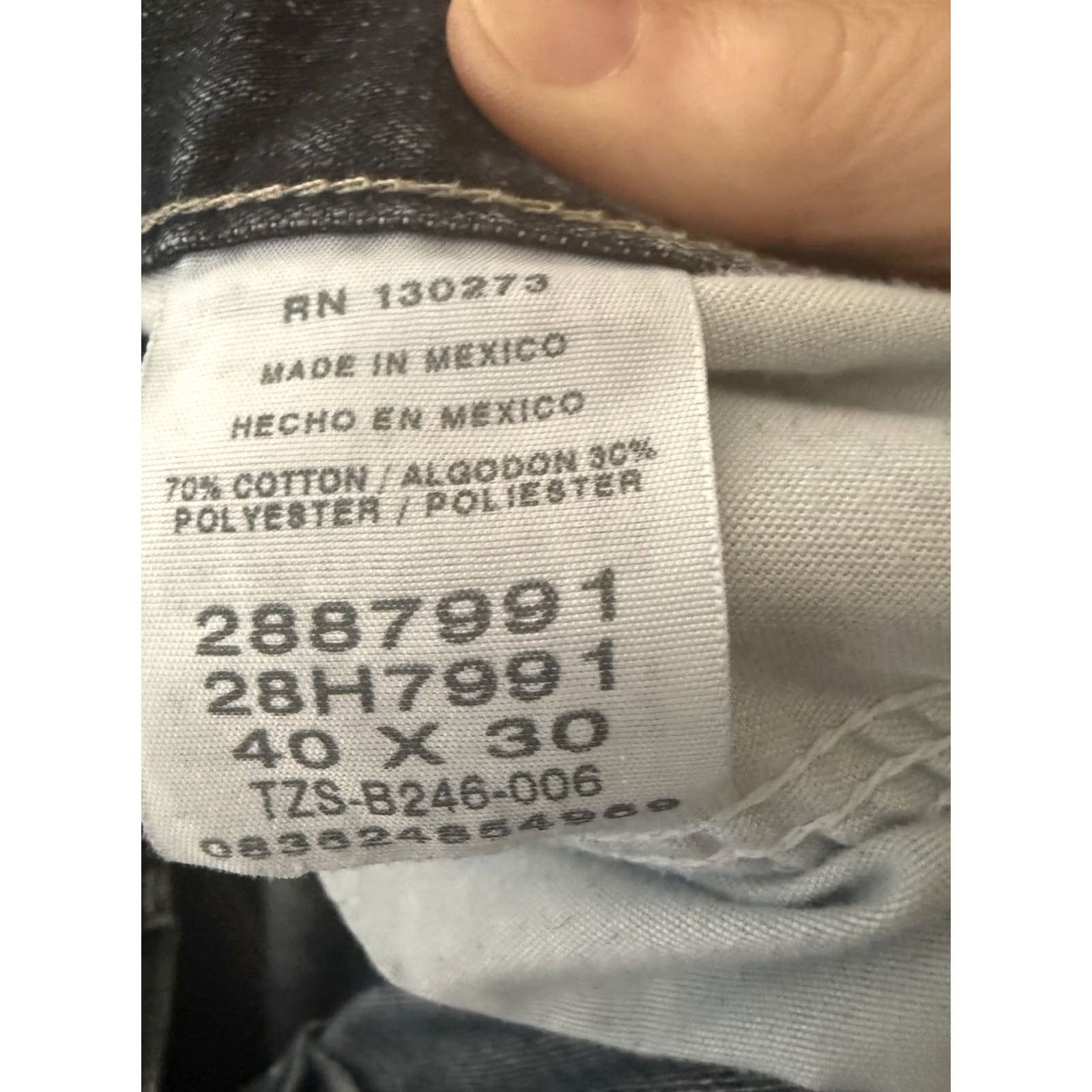 Lee Lee Jeans Regular Fit Straight Leg Carpenter 40x30 Denim Blue Cotton Mens Size US 40 / EU 56 - 6 Thumbnail