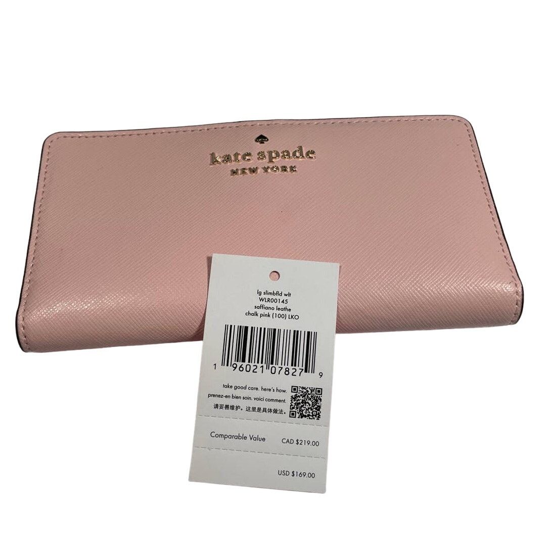 Kate Spade Chalk Pink Staci Large Slim Bifold Wallet