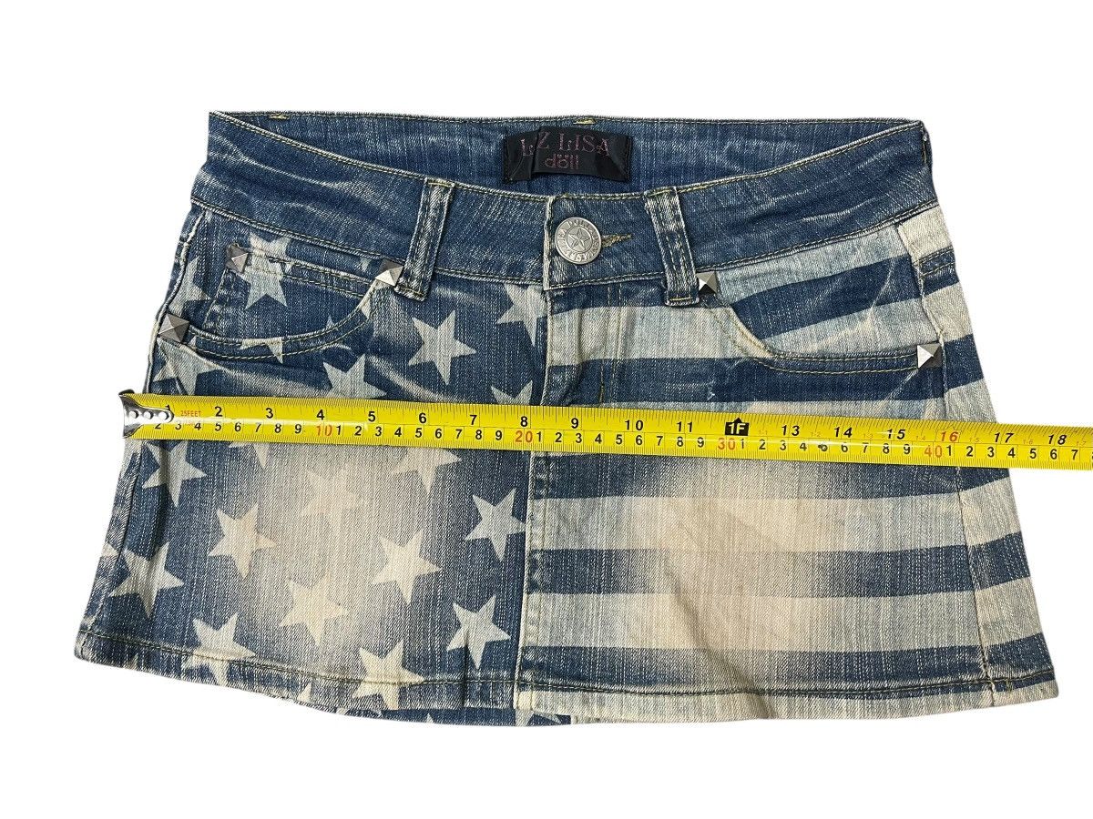 LIZ LISA Vintage Liz Lisa Stripe Star Punk Mini Skirt Streetwear Size 28" / US 6 / IT 42 - 8 Thumbnail
