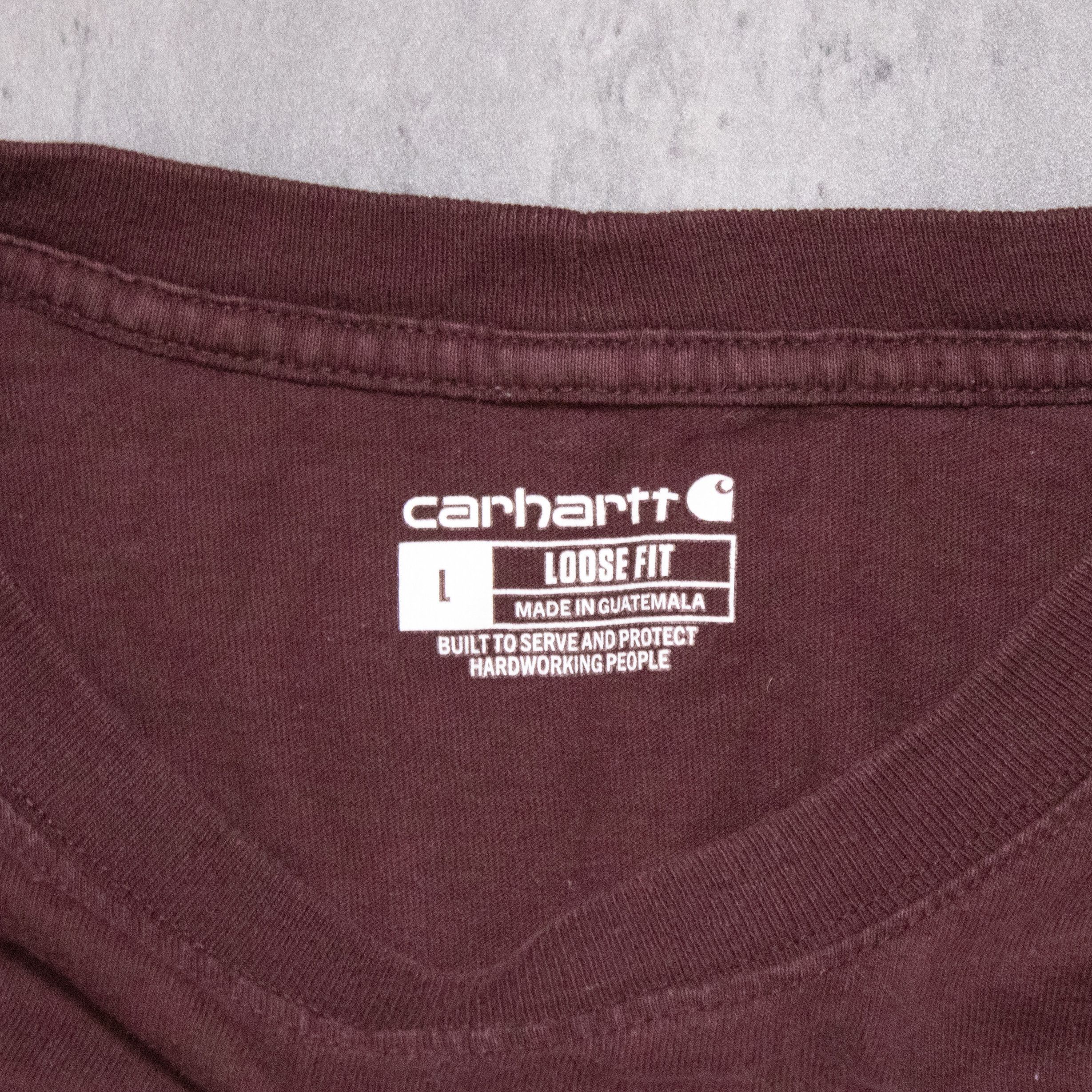 Carhartt Carhartt Loose Fit Burgundy Long Sleeve T-Shirt Size US L / EU 52-54 / 3 - 7 Thumbnail
