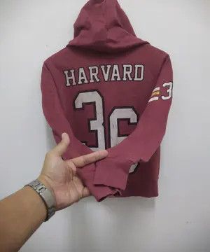 Forever 21 VINTAGE STYLE Harvard University Zip Hoodie Maroon 36 Size US S / EU 44-46 / 1 - 4 Thumbnail