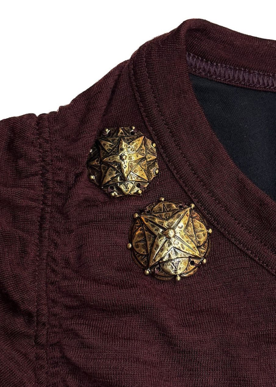 Louis Vuitton Louis Vuitton 2010 Burgundy Star Button Accents Top Size L / US 10 / IT 46 - 5 Thumbnail