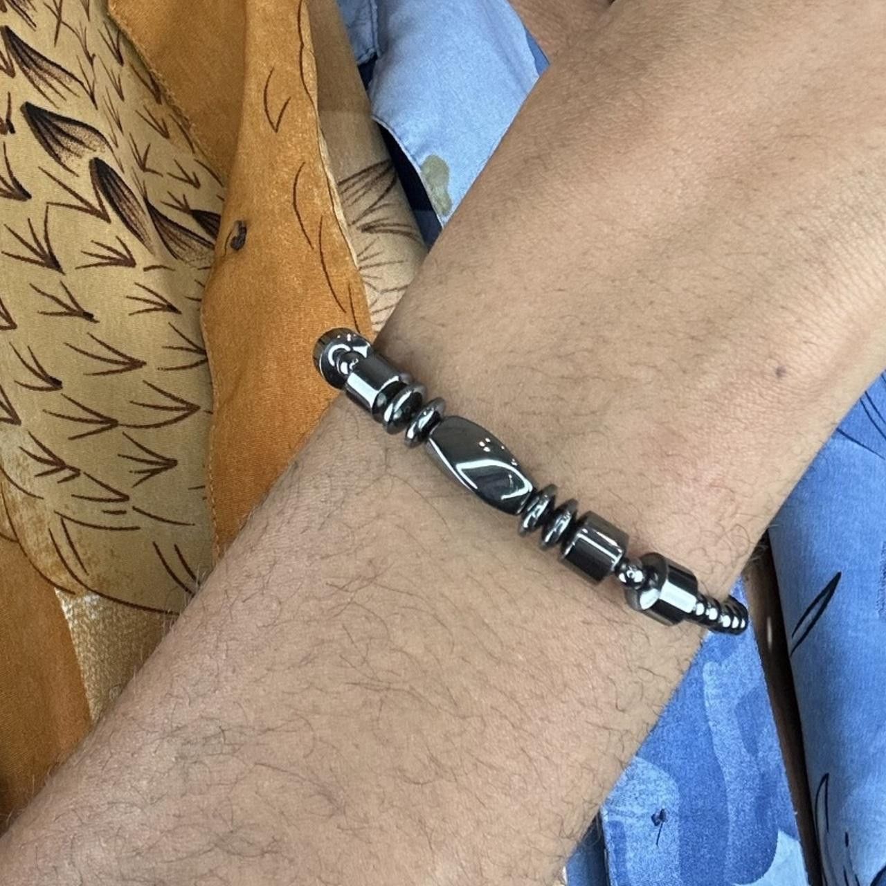 Jewelry × Other × Vintage Vintage Y2K Gray Hematite Beaded Bracelet Size ONE SIZE - 2 Thumbnail