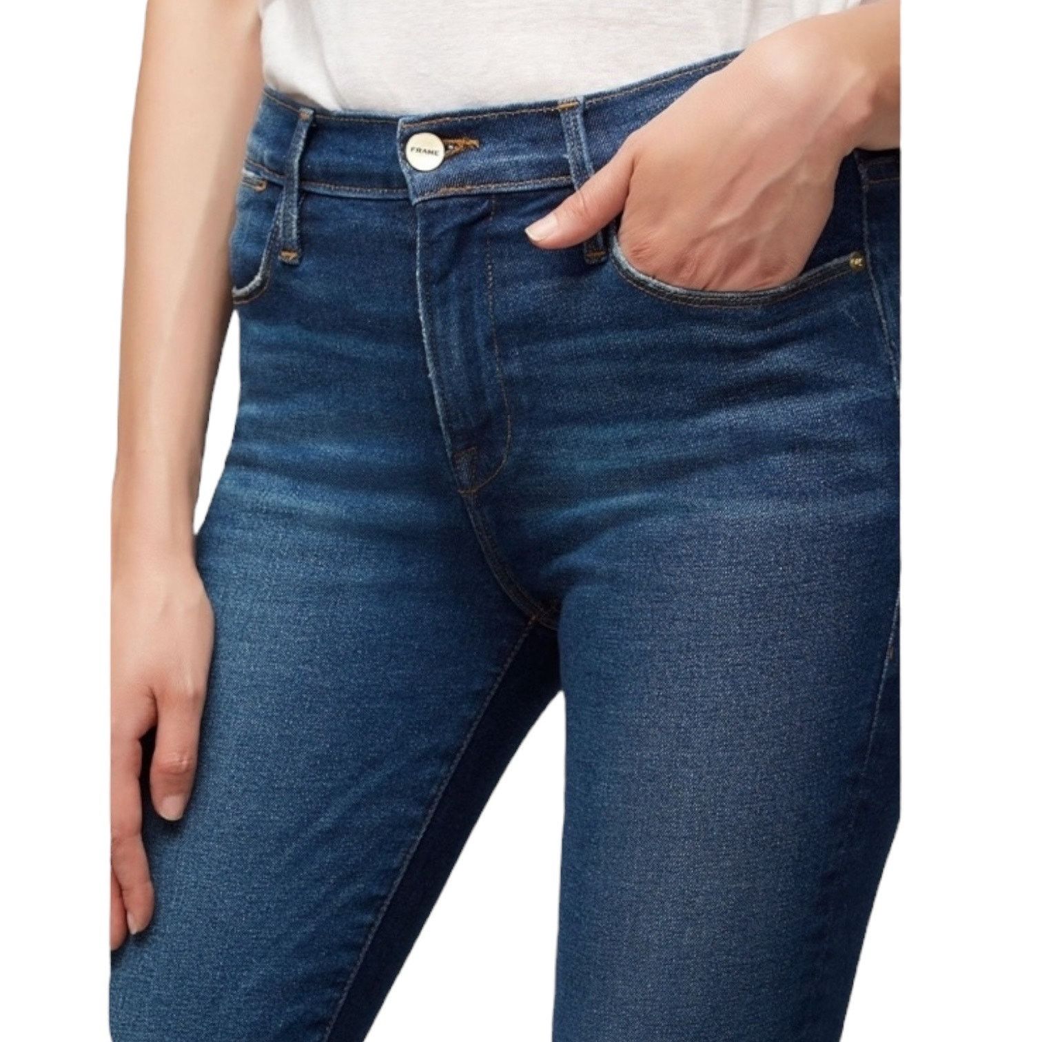 Frame Frame Le High Skinny Jean in Medium Wash Clipper Street - 28 Size 28" / US 6 / IT 42 - 3 Thumbnail