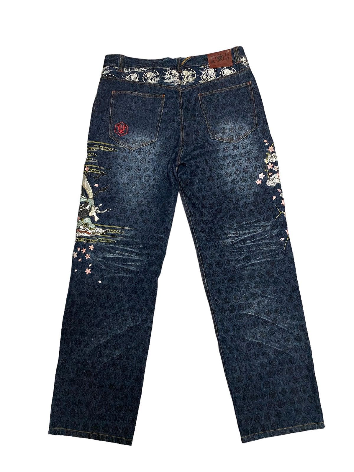 Vintage vintage The Japanese Tradition Embroided Denim Jeans Size US 38 / EU 54 - 3 Thumbnail