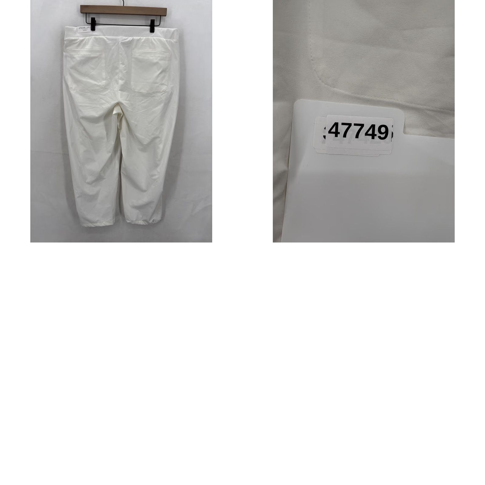 Vintage Chico's Zenergy Neema Bungee Crop Pants Womens 16 White Pockets Travel Stretch Size 38" / US 16 / IT 52 - 10 Thumbnail