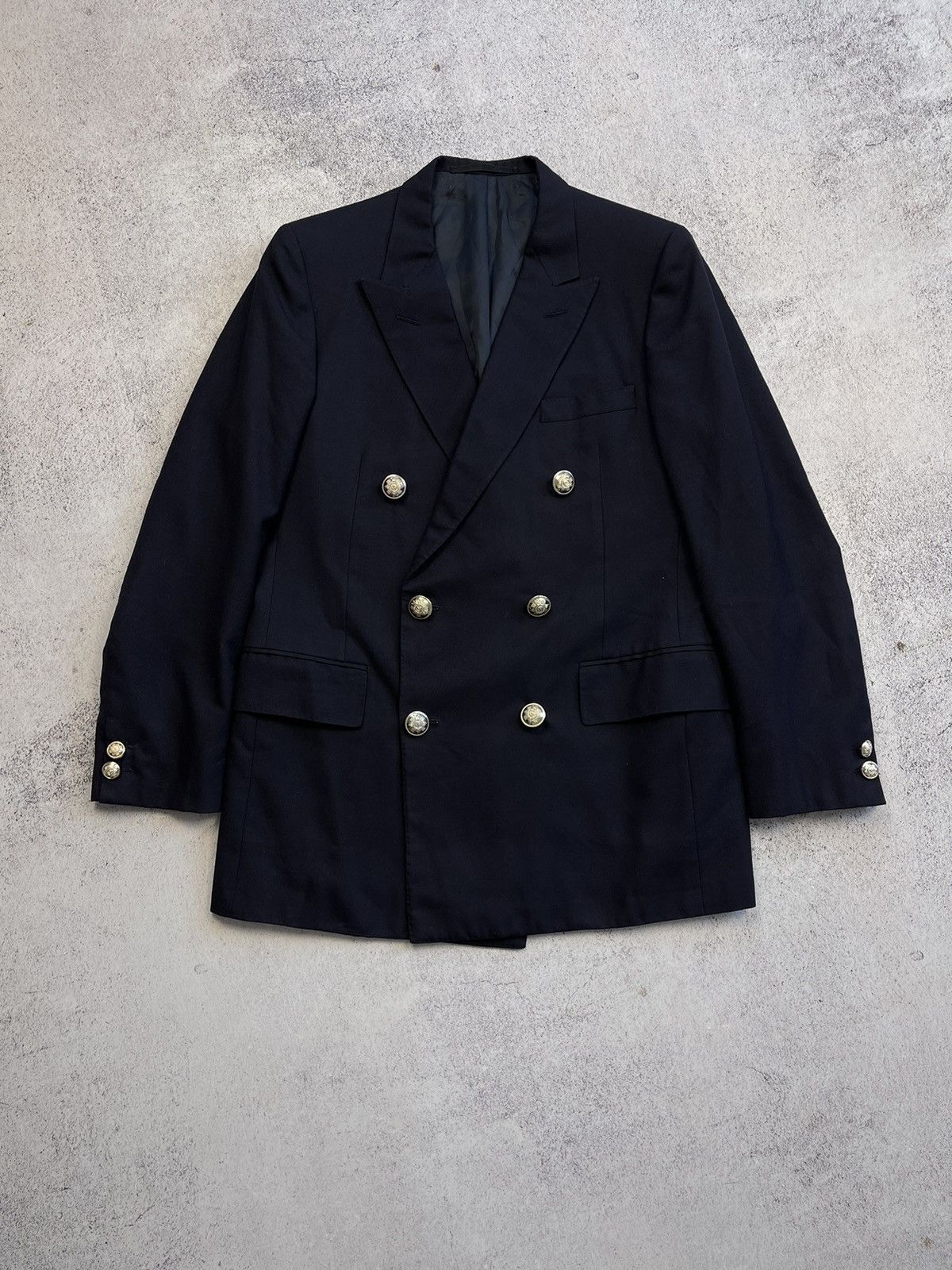Costume Deux Pièces Gieves & Hawkes Savile Row – Carreaux Bleu – Taille 42L – Sur Mesure
