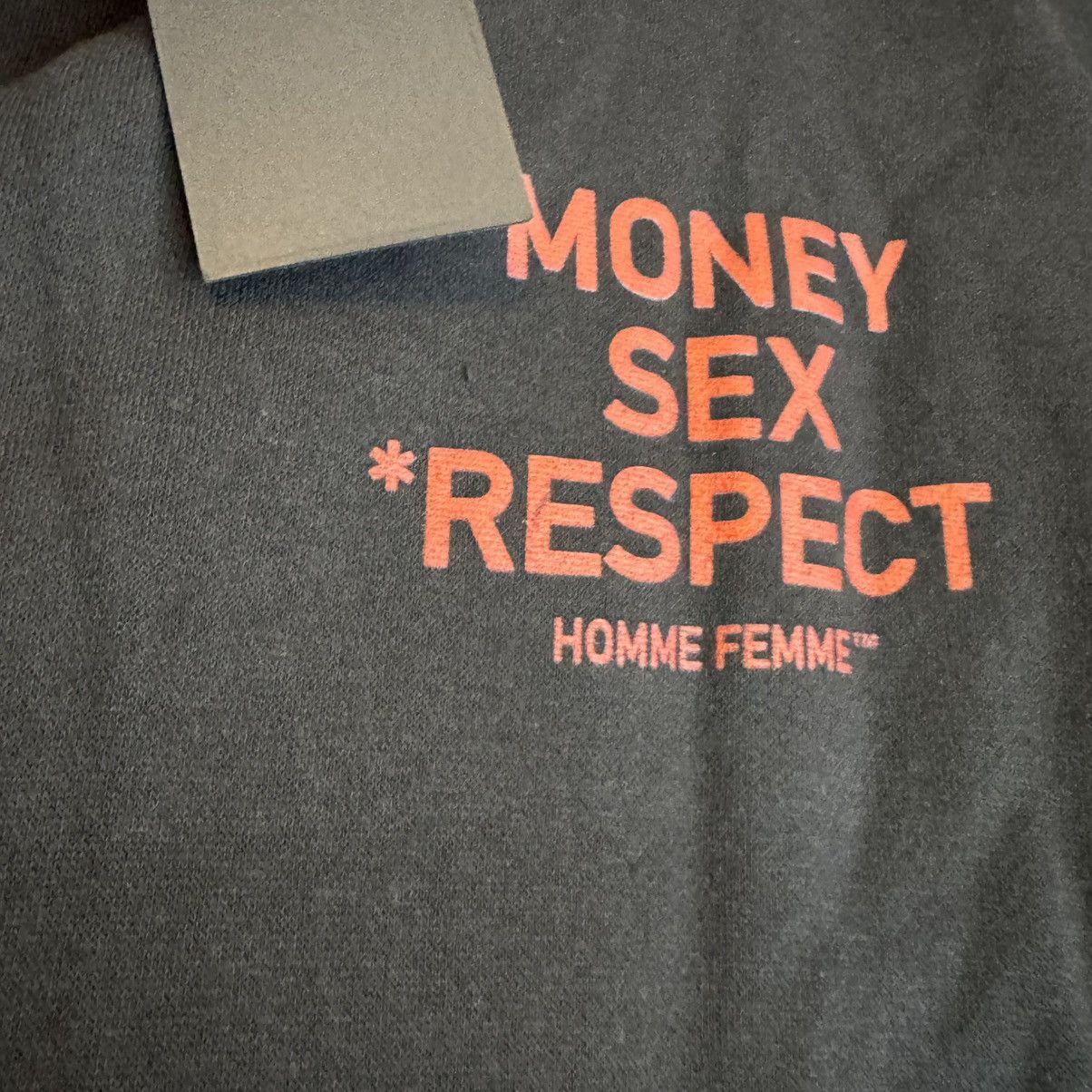 Homme + Femme La •NWT• Homme + Femme LA Black w/ Red Money Sex Respect Hoodie Size US L / EU 52-54 / 3 - 11 Thumbnail