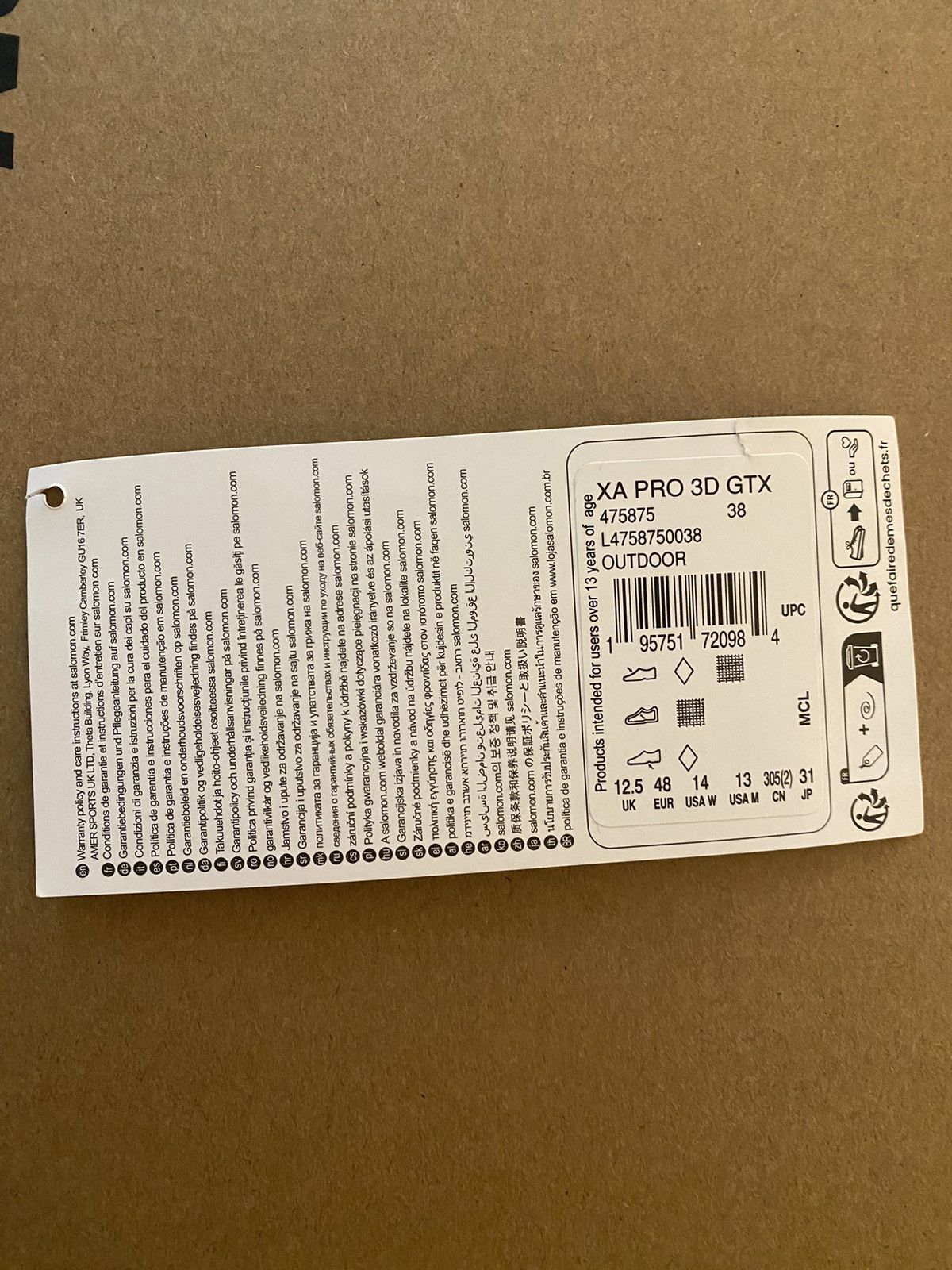 Salomon Salomon XA PRO 3D GTX Size US 13 / EU 46 - 18 Thumbnail