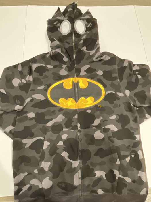 Bape Bape x DC Batman Color Camo Full Zip Hoodie Grailed