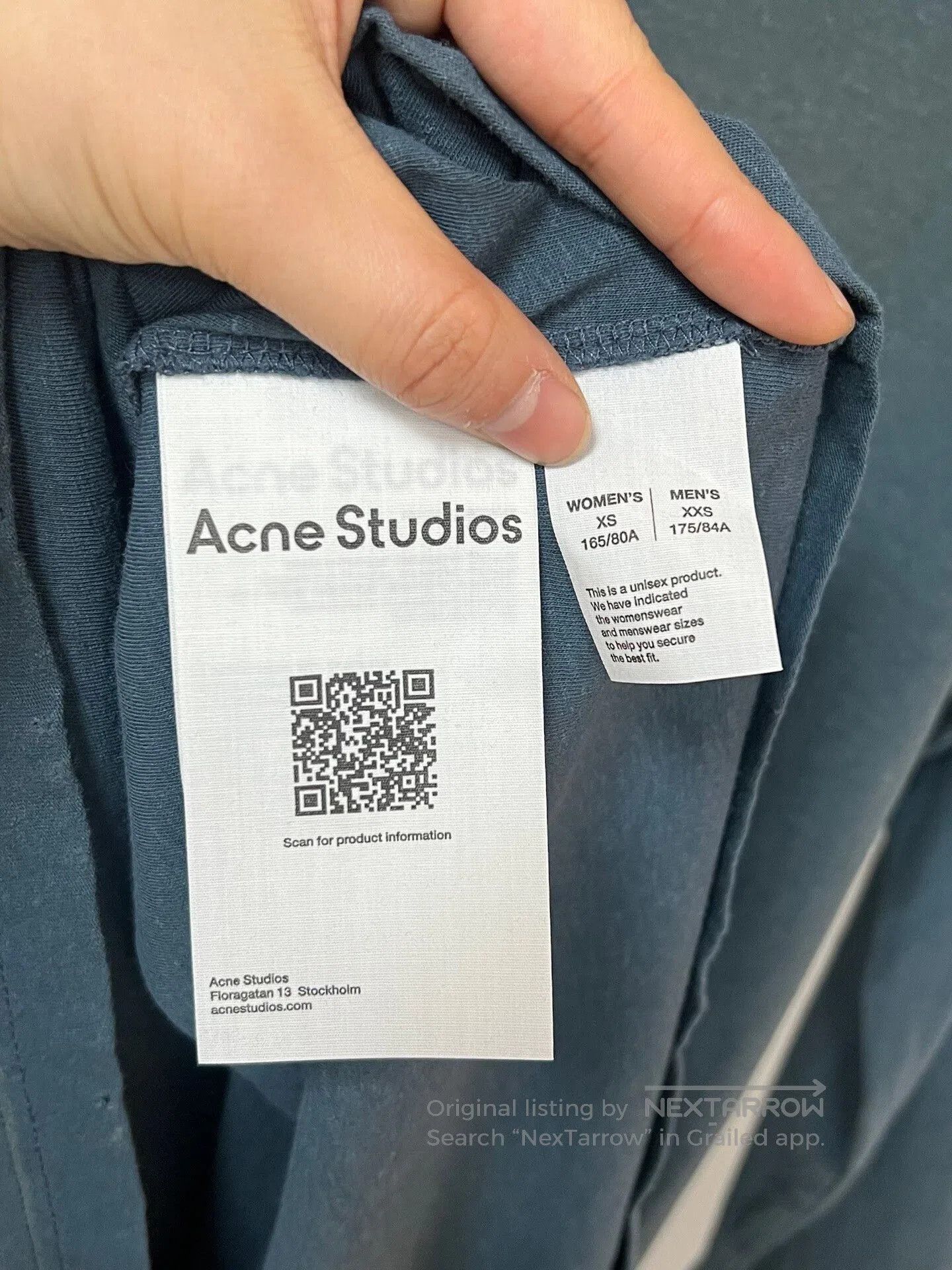 Acne Studios Acne Studios Blue Long Sleeve Top. Size XXS / US 00 / IT 34 - 4 Thumbnail