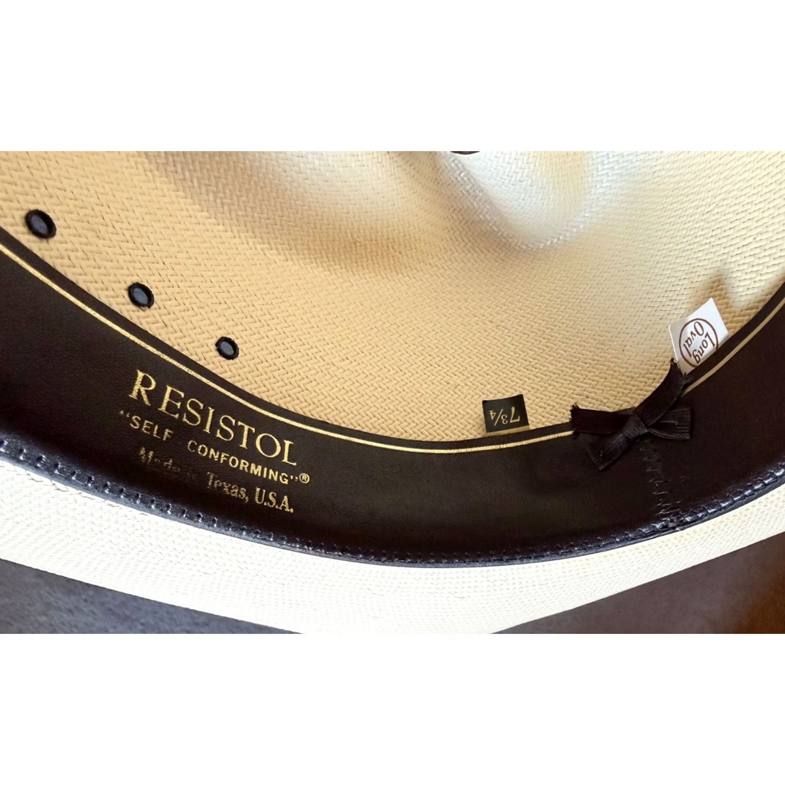Vintage VINTAGE Resistol Hat Mens 7 3/4 Beige VTG Self Conforming 8XX Long Oval Woven Straw Cowboy Size Size ONE SIZE - 8 Thumbnail