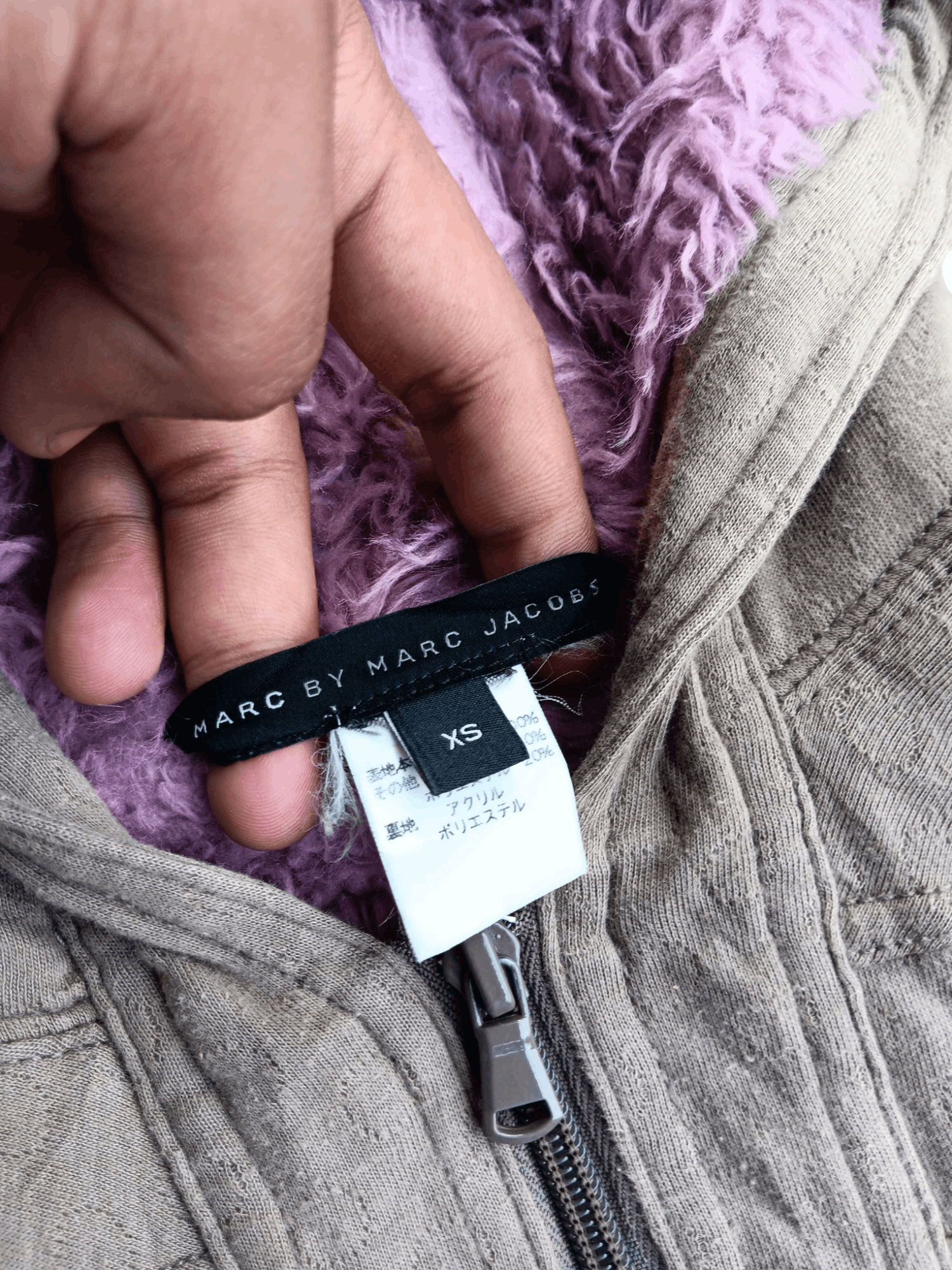 Marc by marc jacobs fleece fur multipocket hoodie