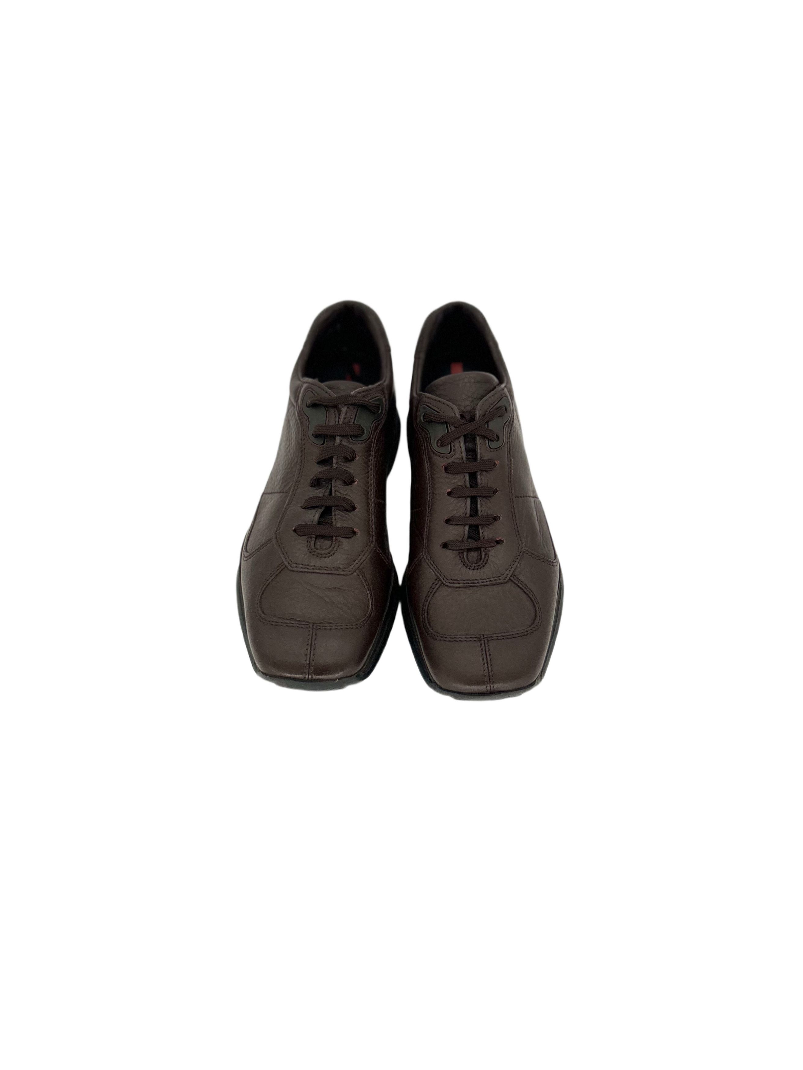 Prada Prada Linea Rossa Brown Hybrid Trainer / Shoe Size US 6 / EU 39 - 3 Thumbnail