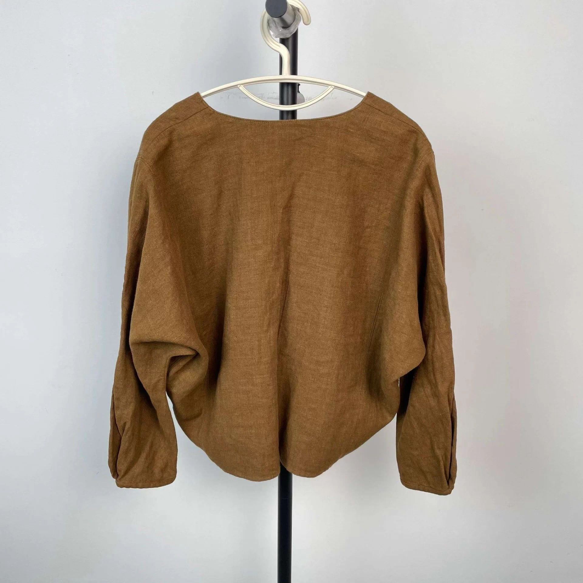 Loro Piana LP Linen Shirt 42 Brown Size M / US 6-8 / IT 42-44 - 2 Thumbnail