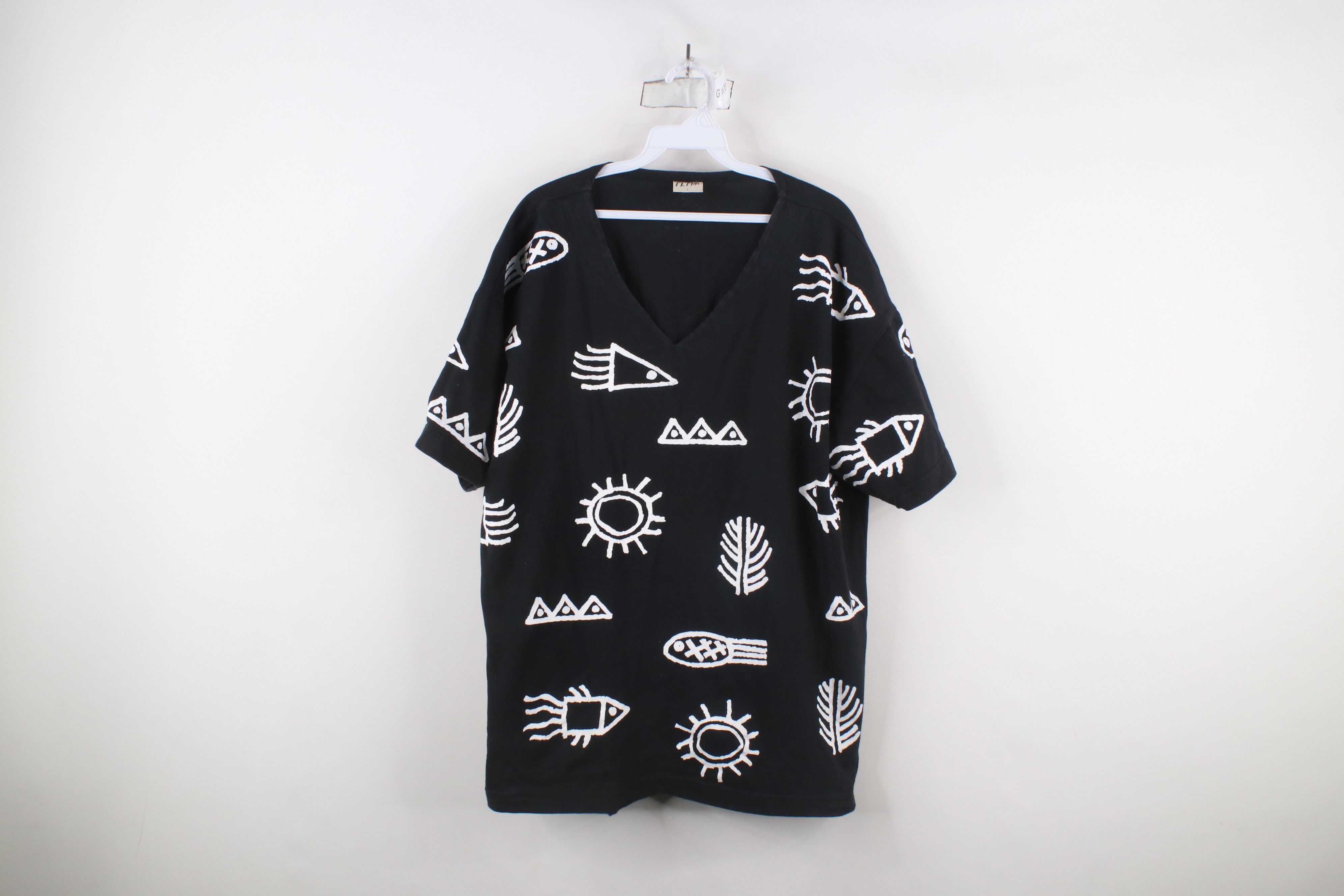 Vintage Vintage 90s Streetwear Lagenlook Oversized Art T-Shirt USA Size L / US 10 / IT 46 - 1 Thumbnail