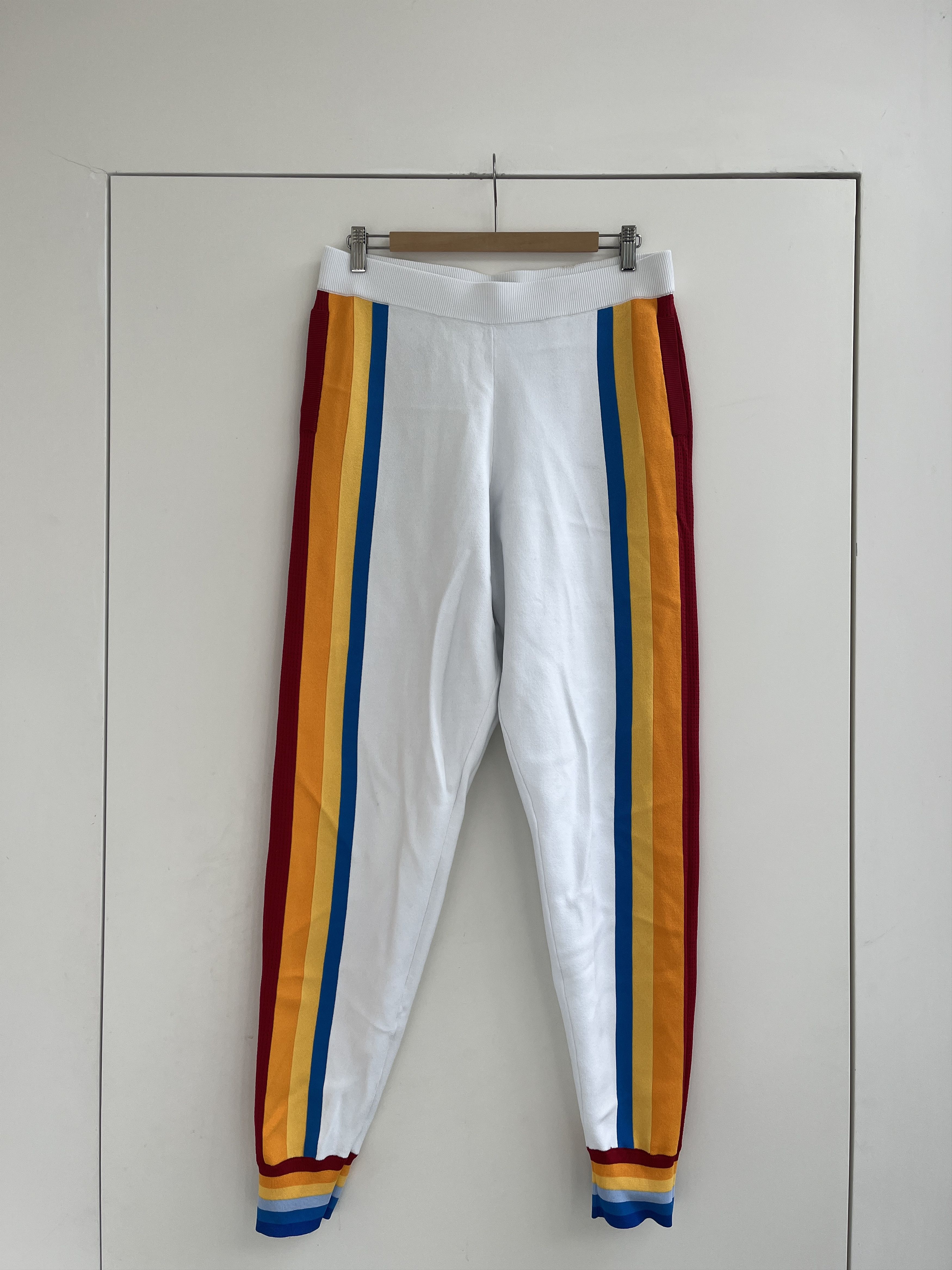 image of Casablanca Striped Track Pants in White, Men's (Size 34)